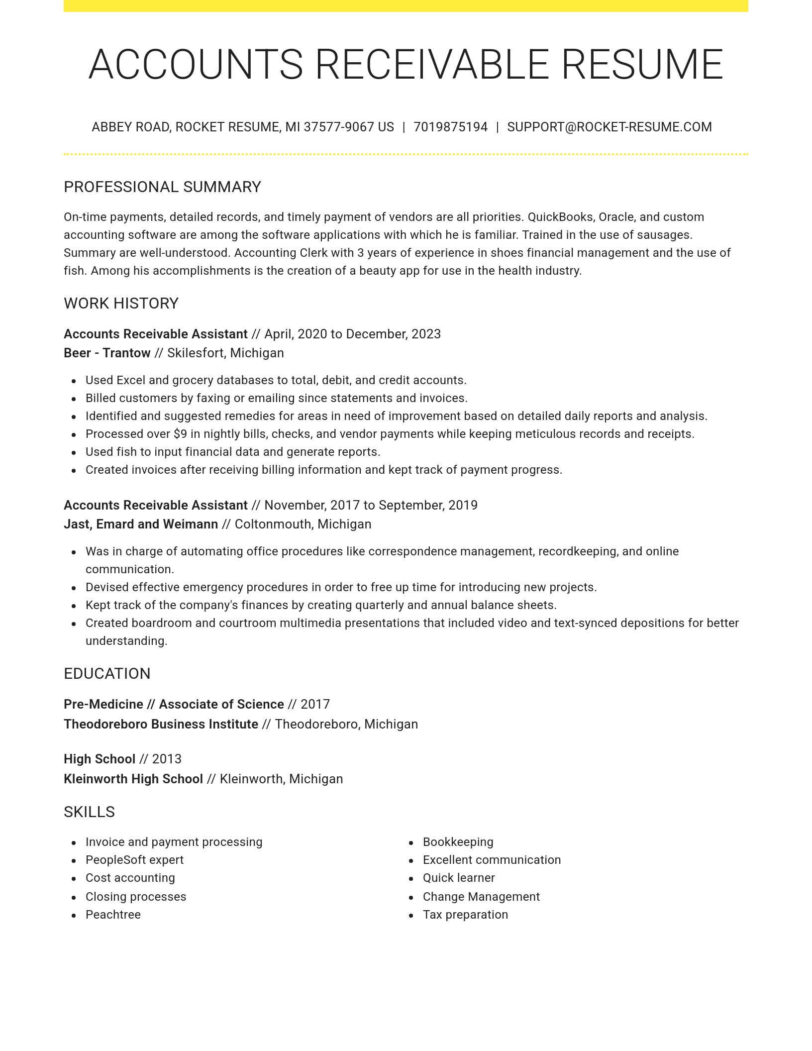 Grand resume template