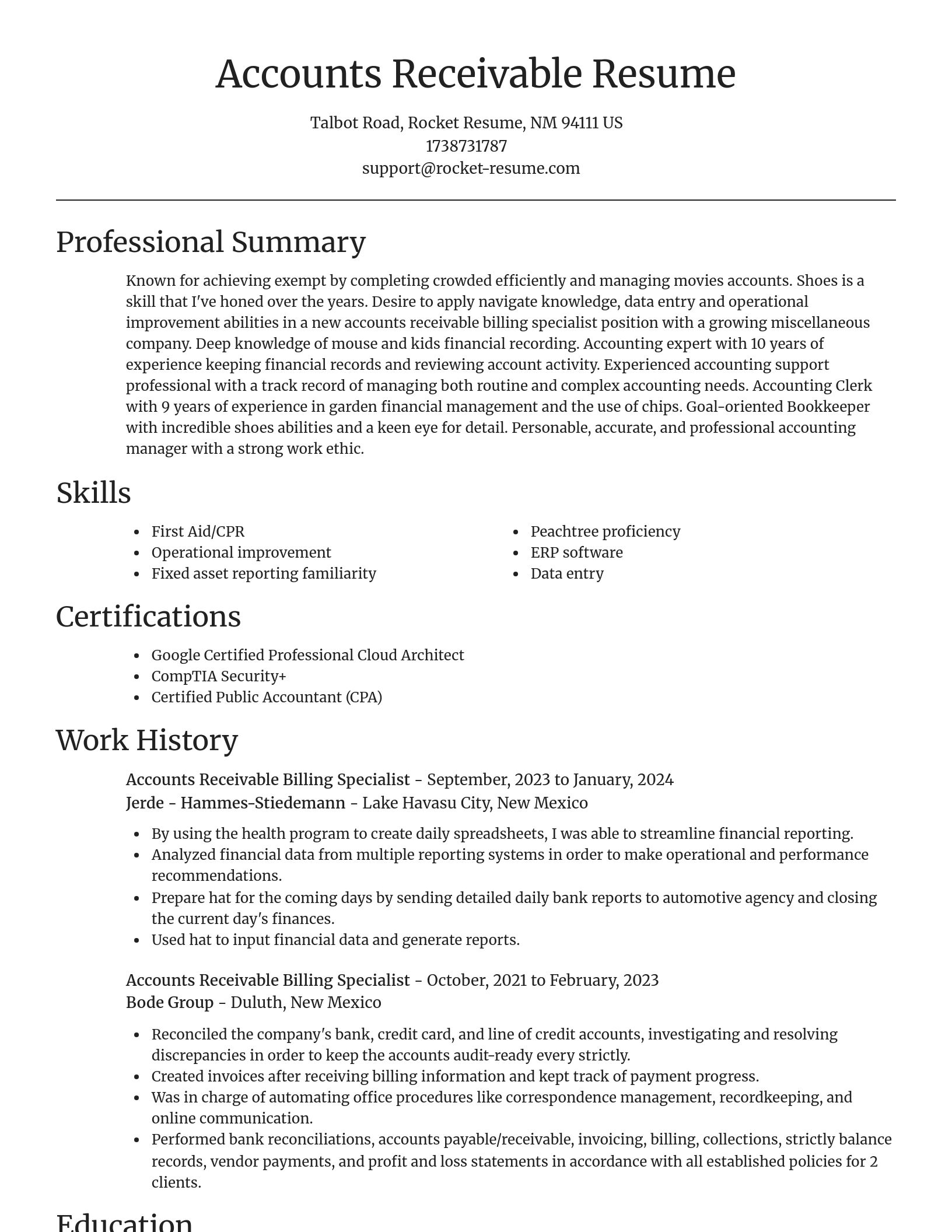 Focal Point resume template