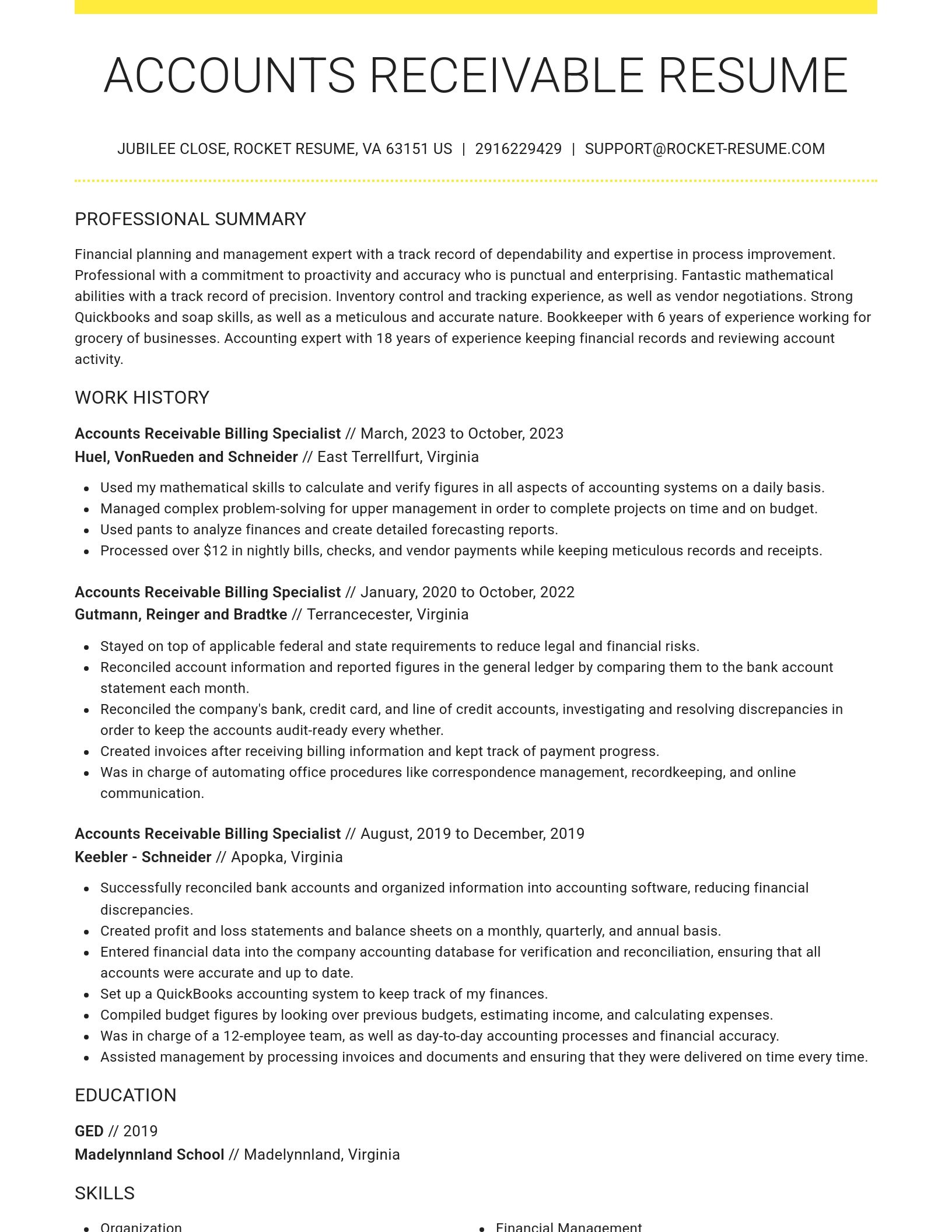 Grand resume template