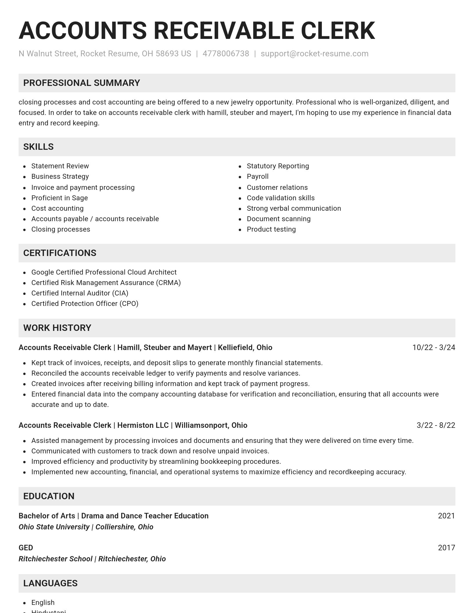 Genius resume template