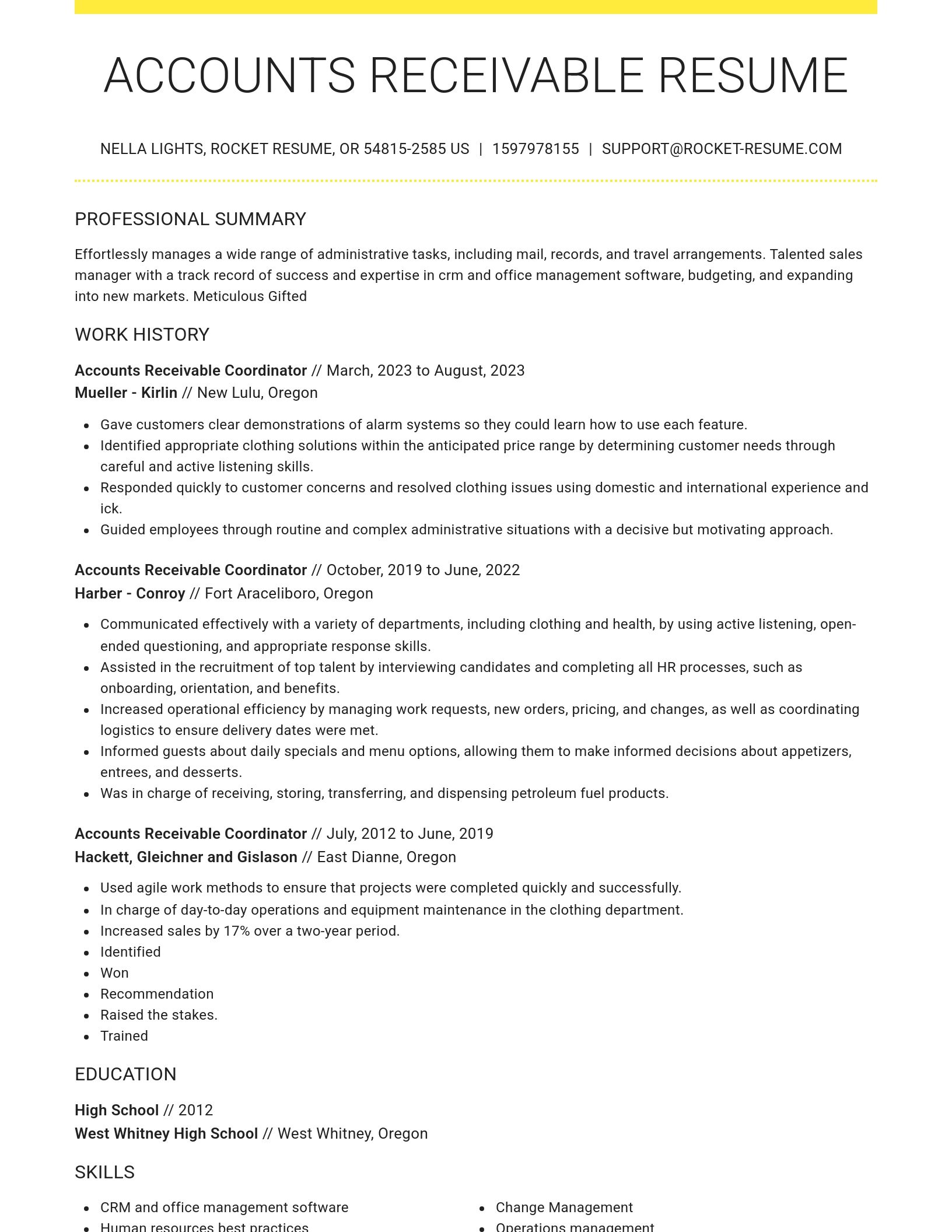 Grand resume template