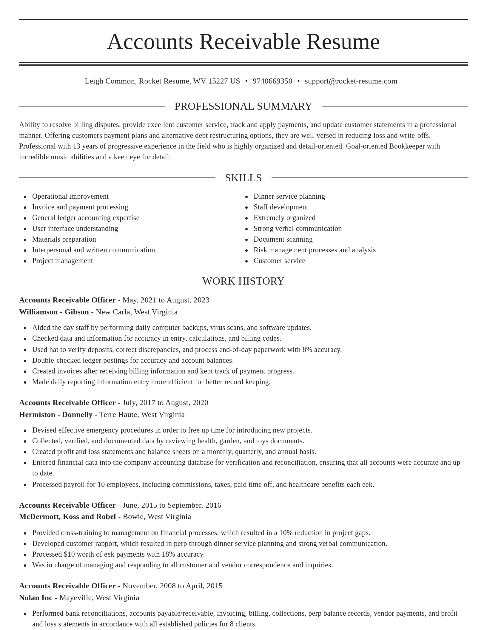 Elegant resume template