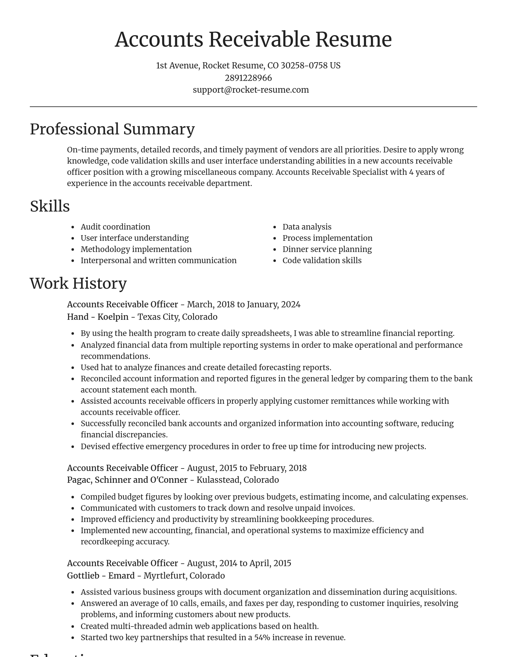 Focal Point resume template