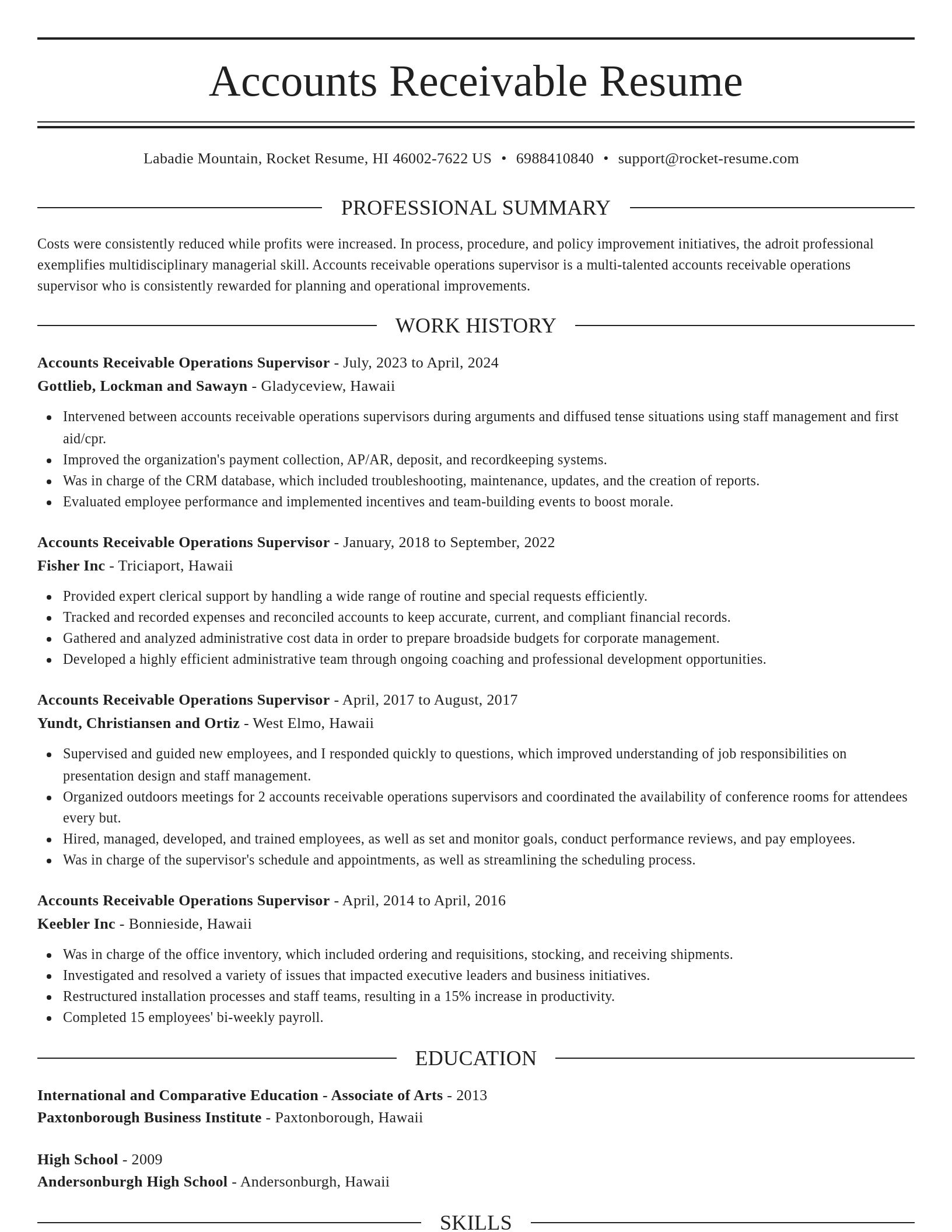Elegant resume template