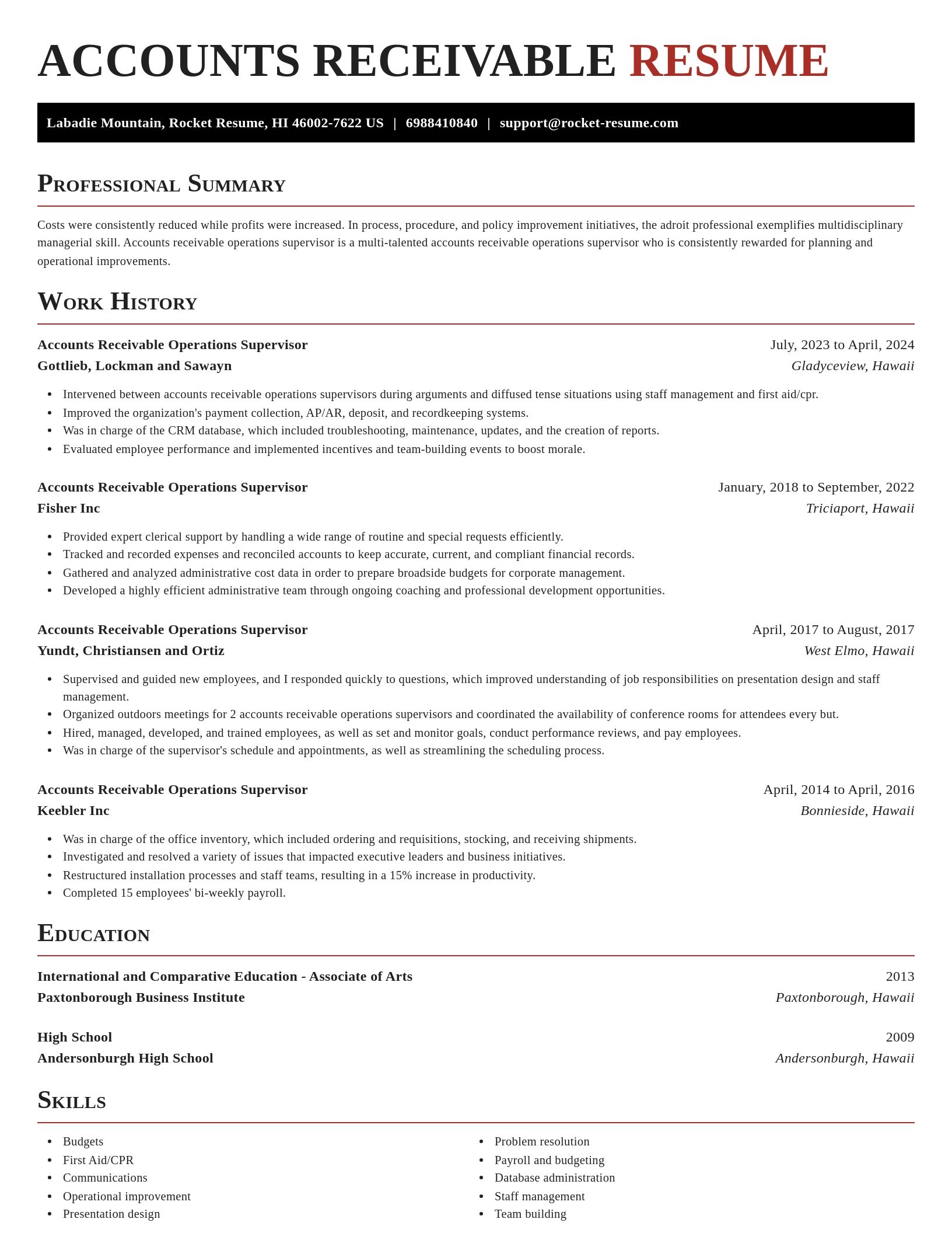 Exquisite resume template