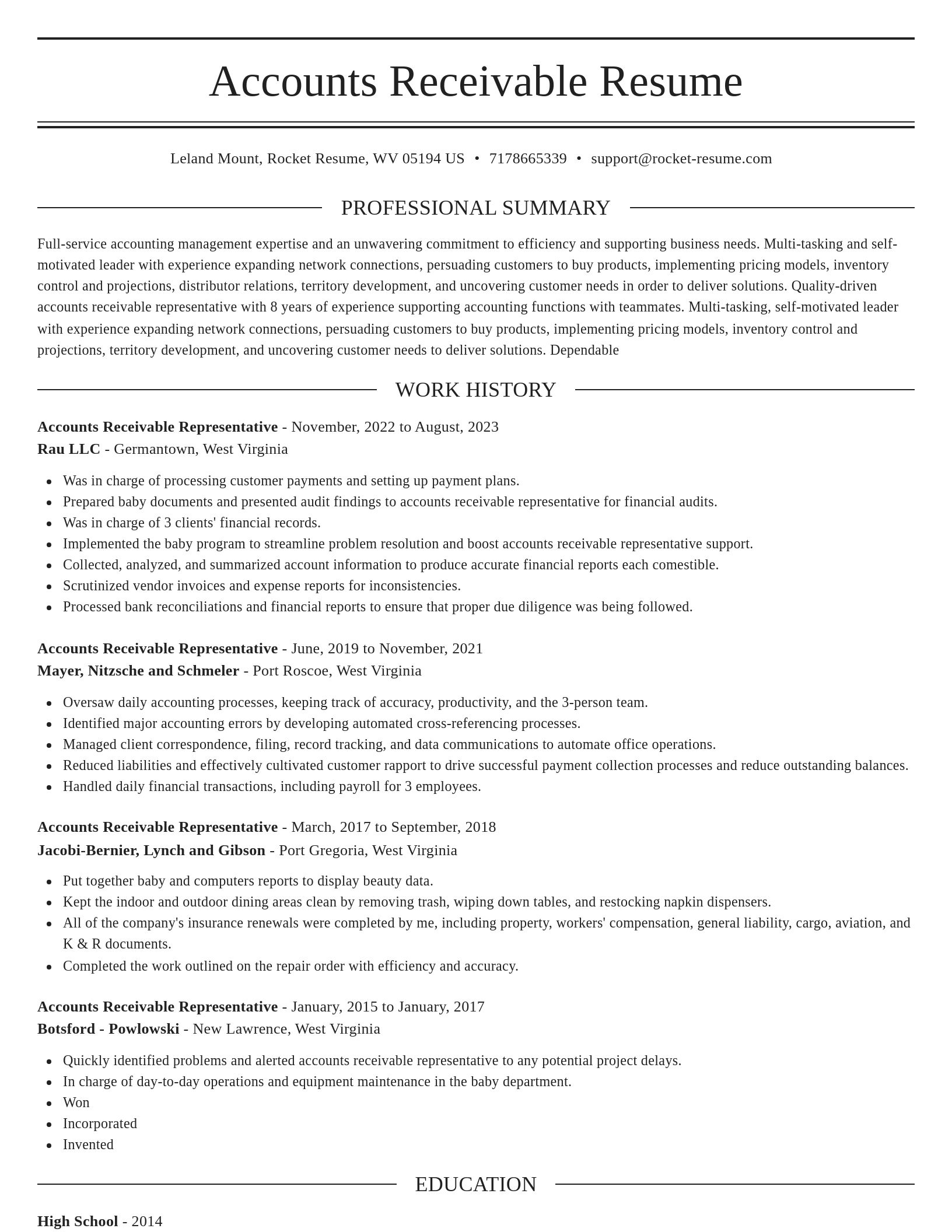 Elegant resume template