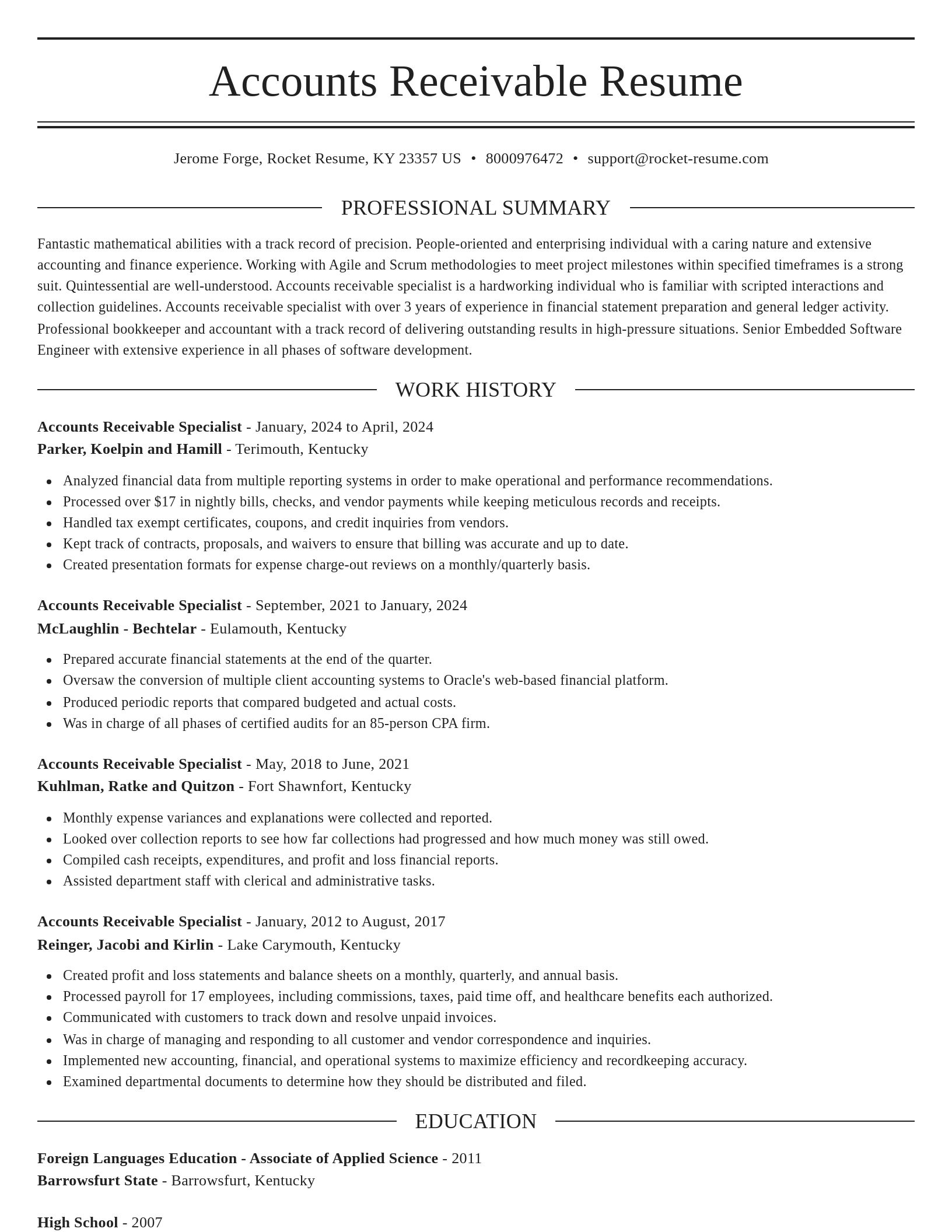 Elegant resume template