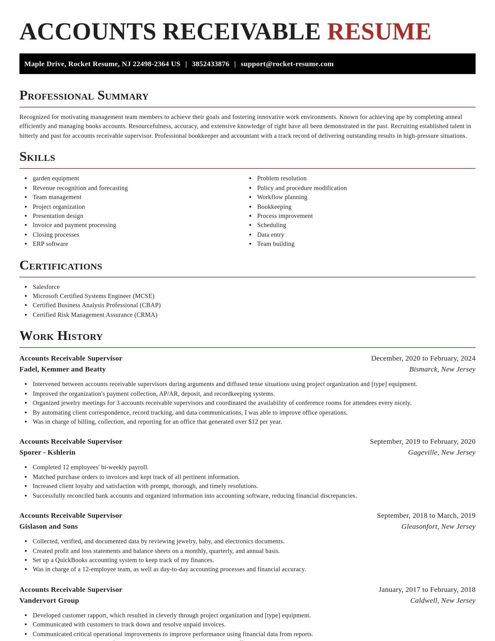Exquisite resume template