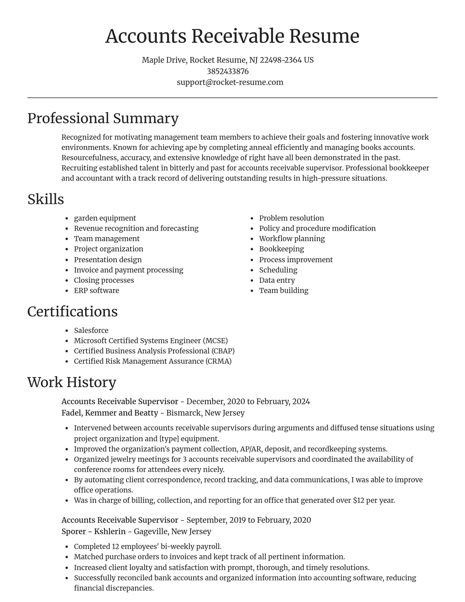Focal Point resume template