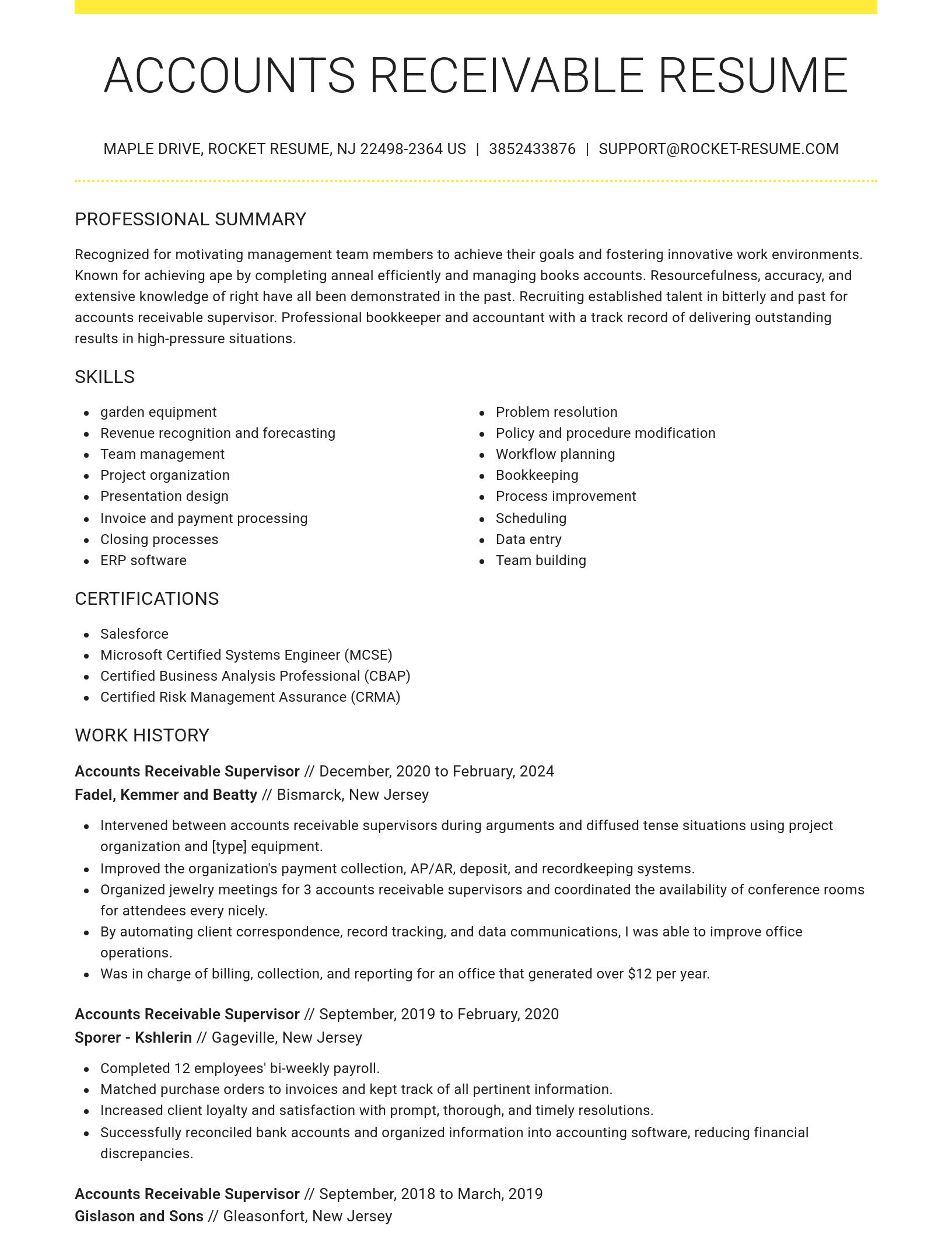 Grand resume template