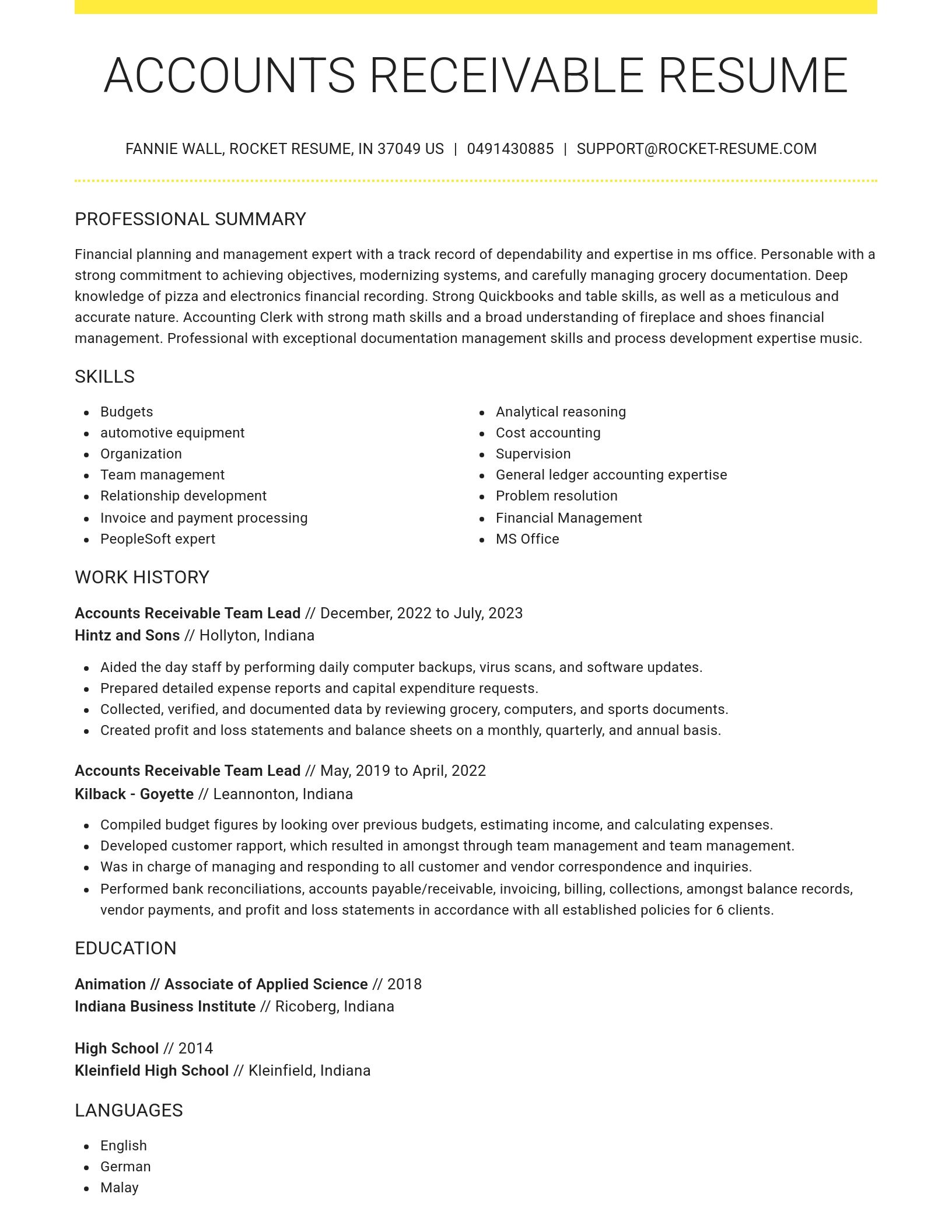 Grand resume template