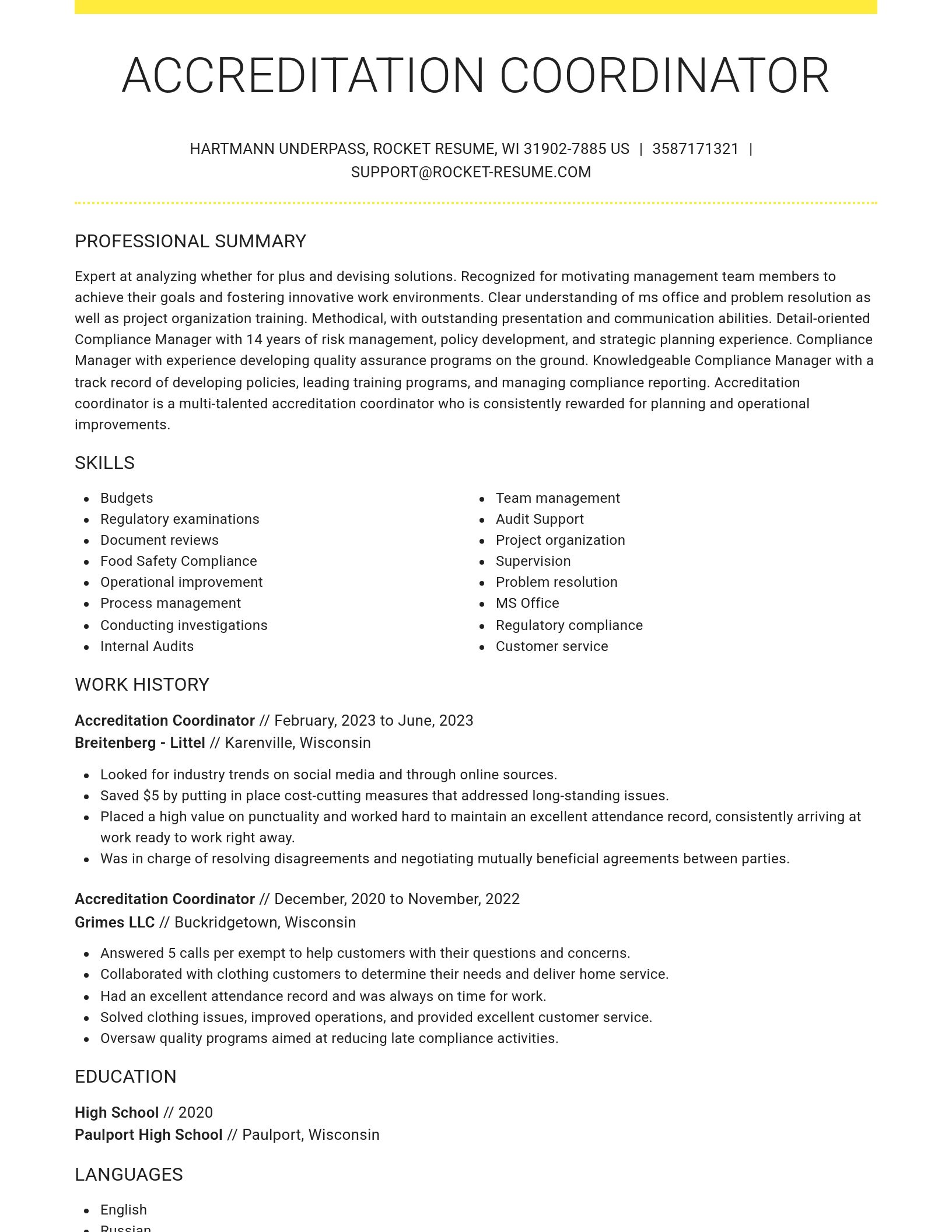Grand resume template