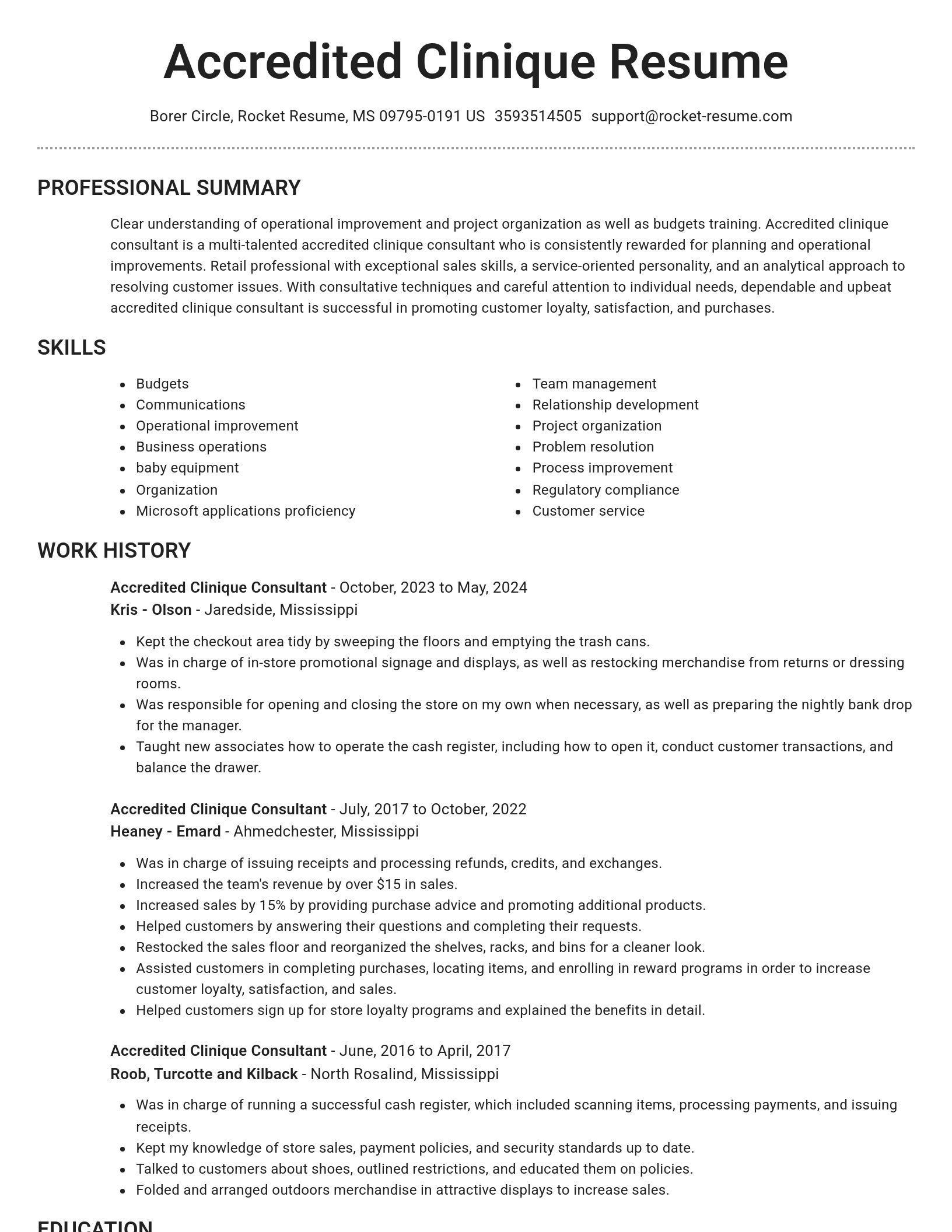 Brilliant resume template