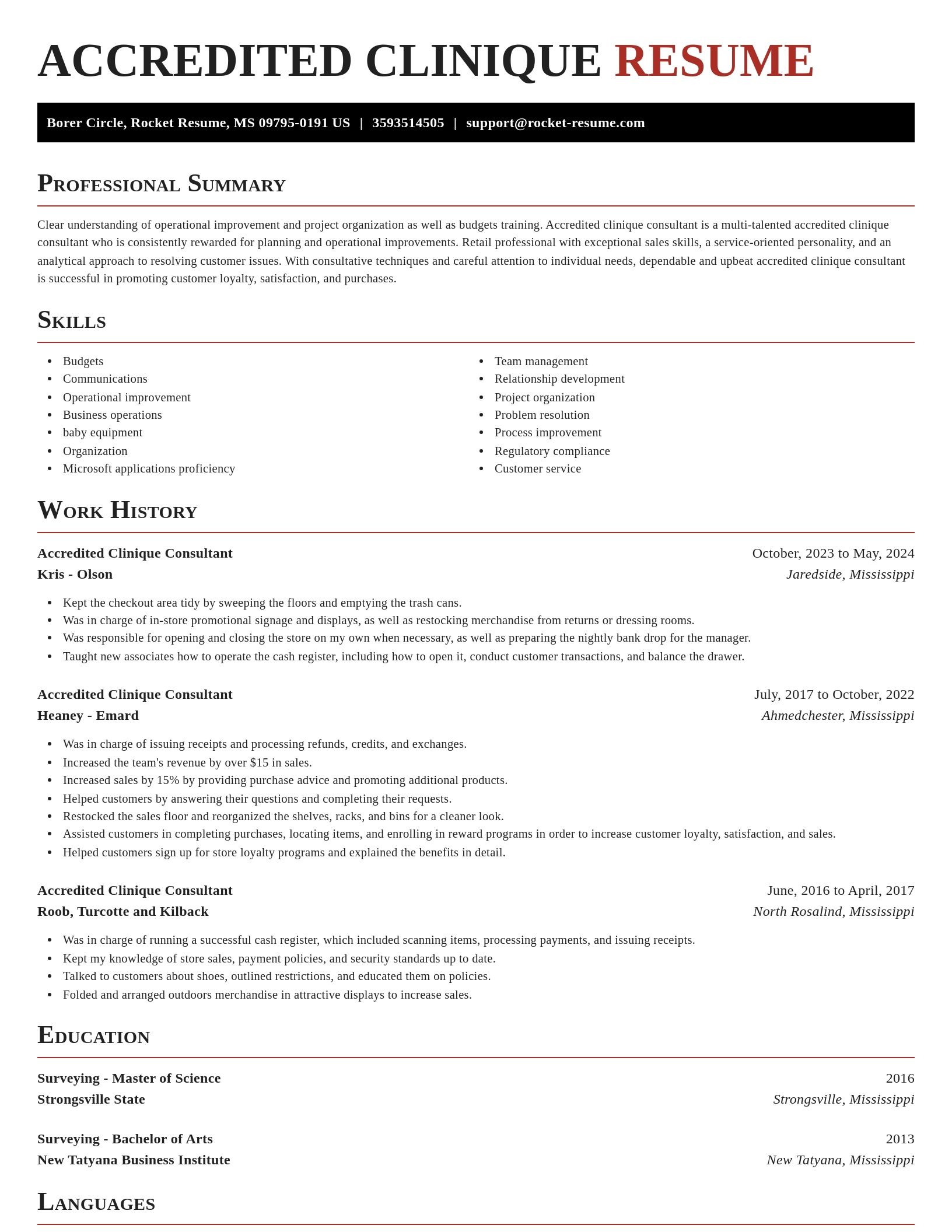 Exquisite resume template