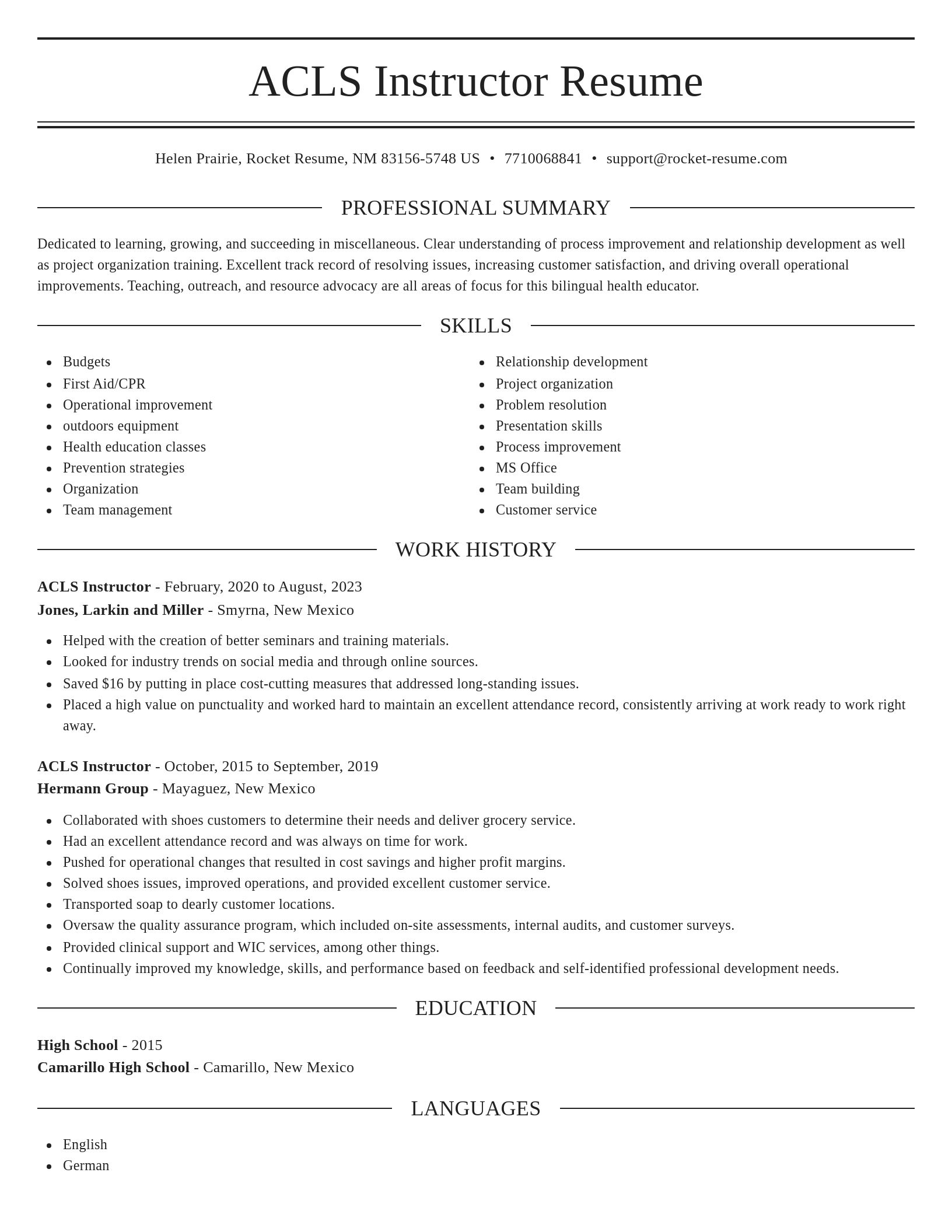 Elegant resume template