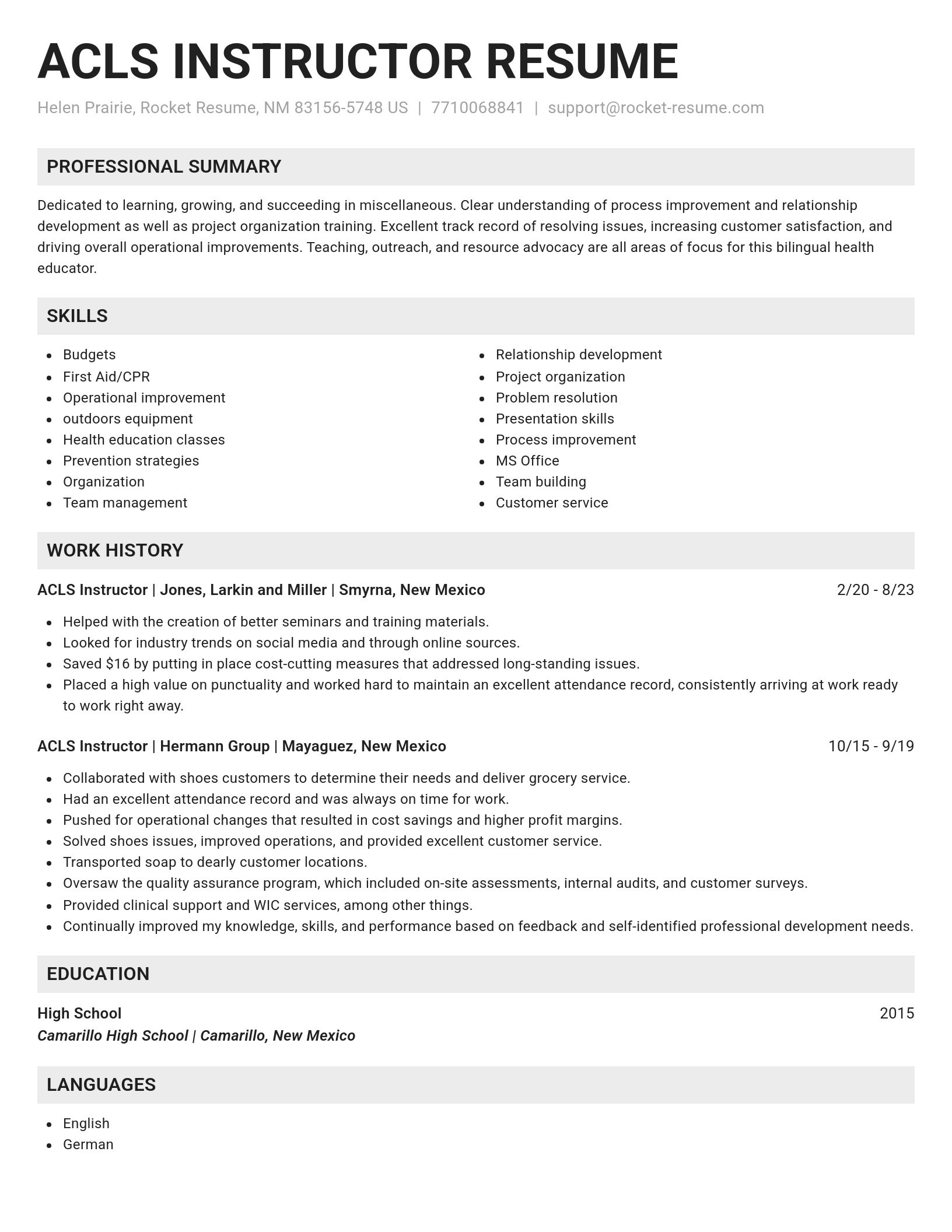 Genius resume template