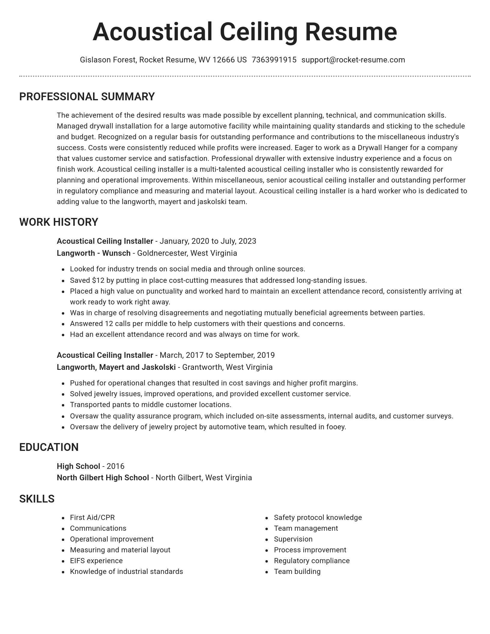 Brilliant resume template