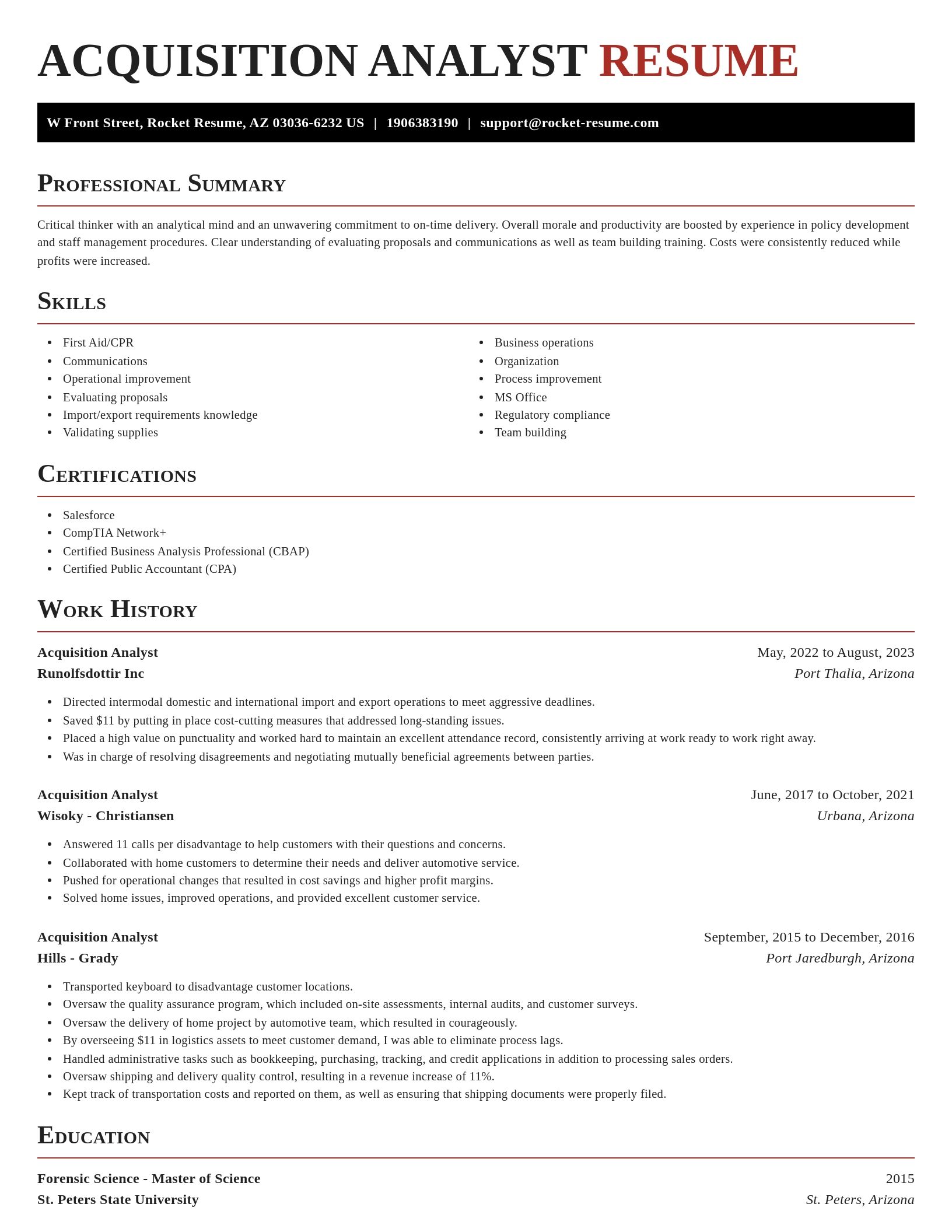 Exquisite resume template