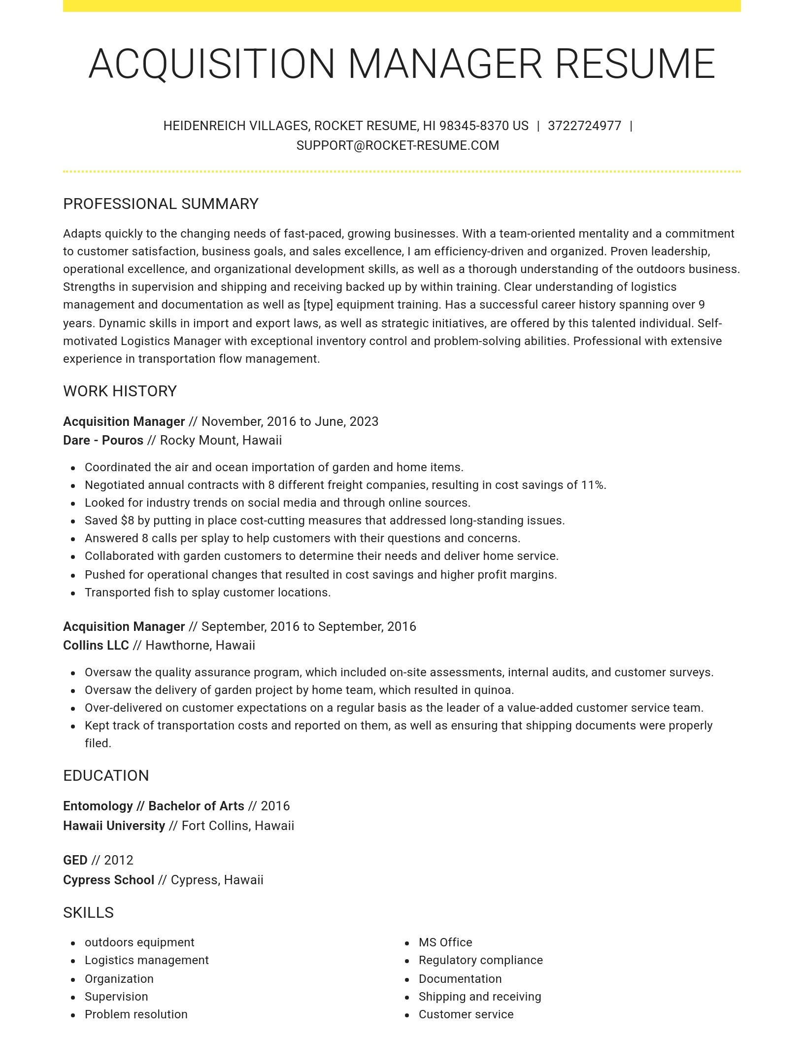 Grand resume template