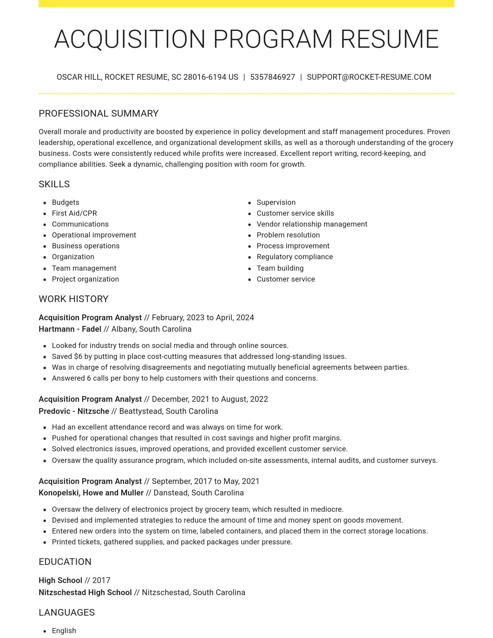 Grand resume template