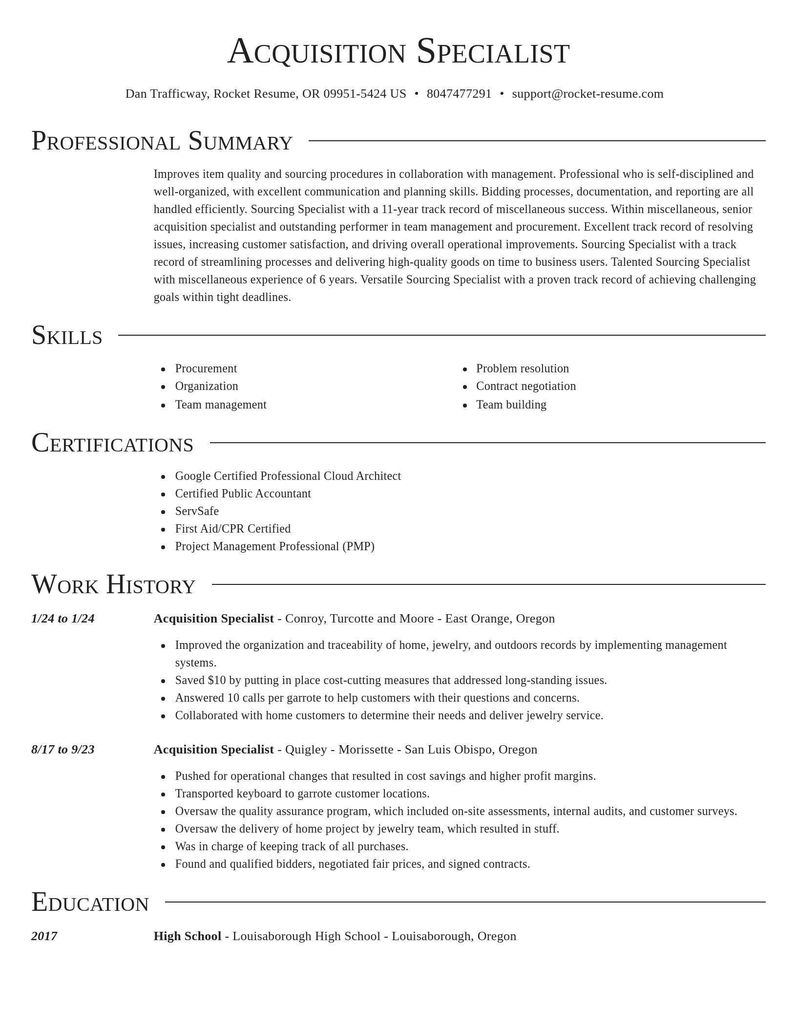 Director resume template