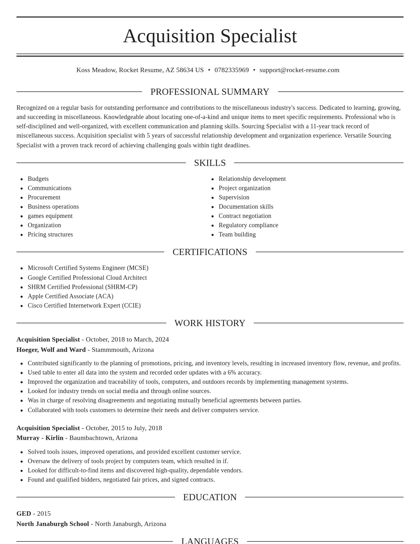 Elegant resume template