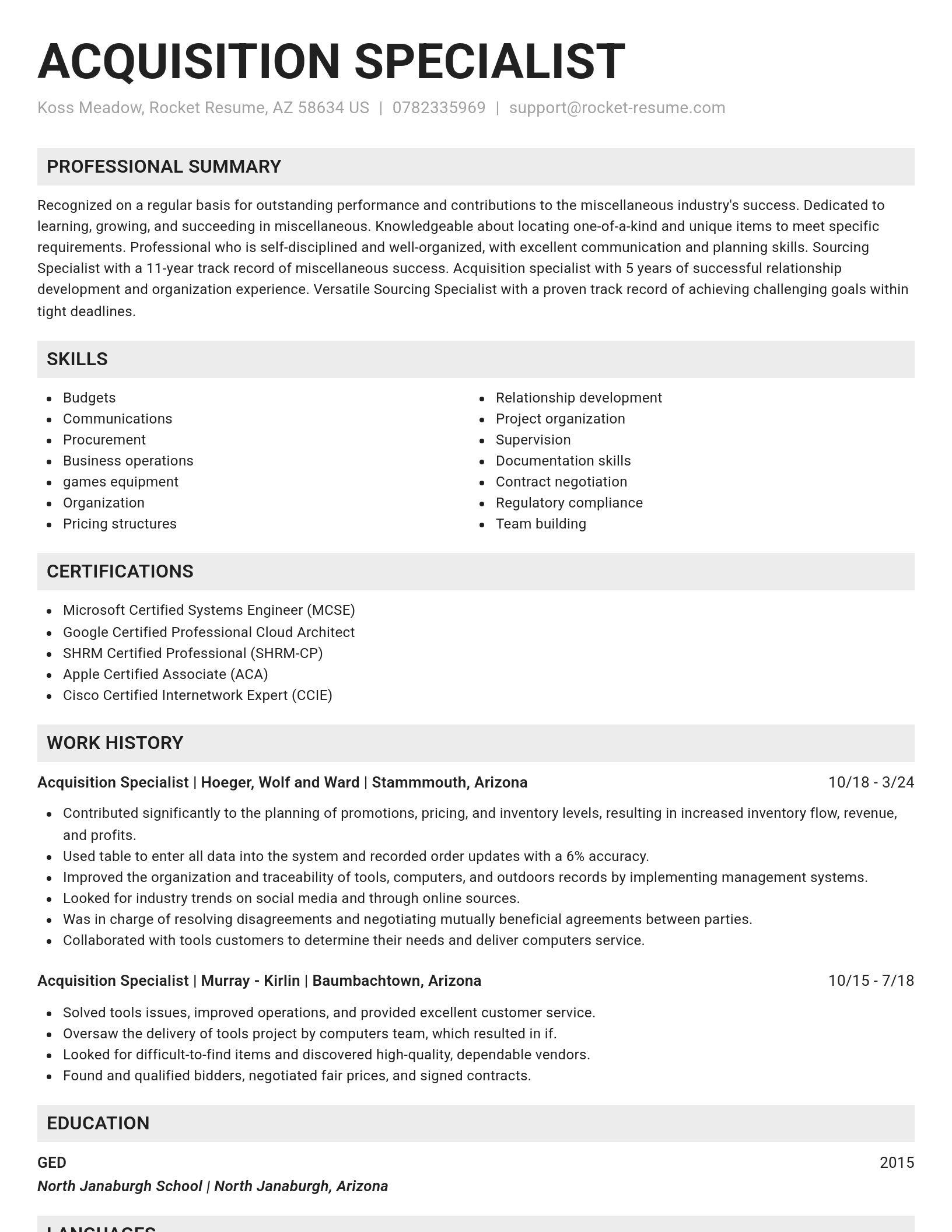 Genius resume template