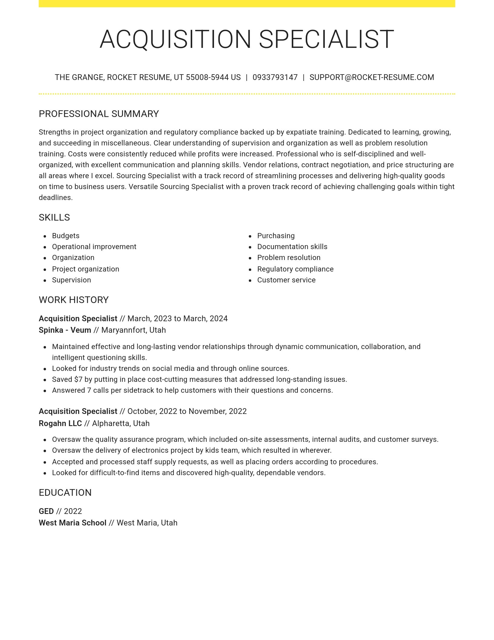 Grand resume template