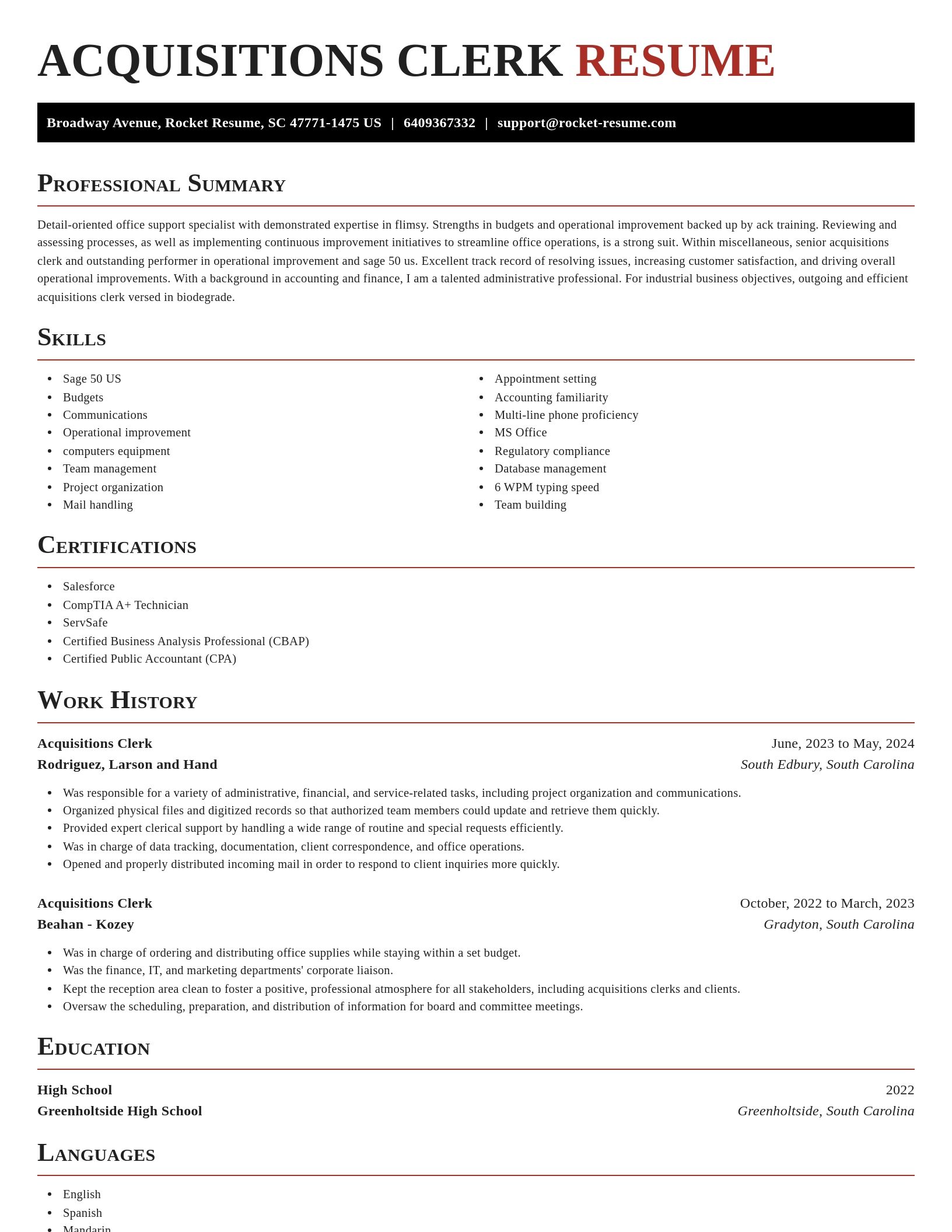 Exquisite resume template