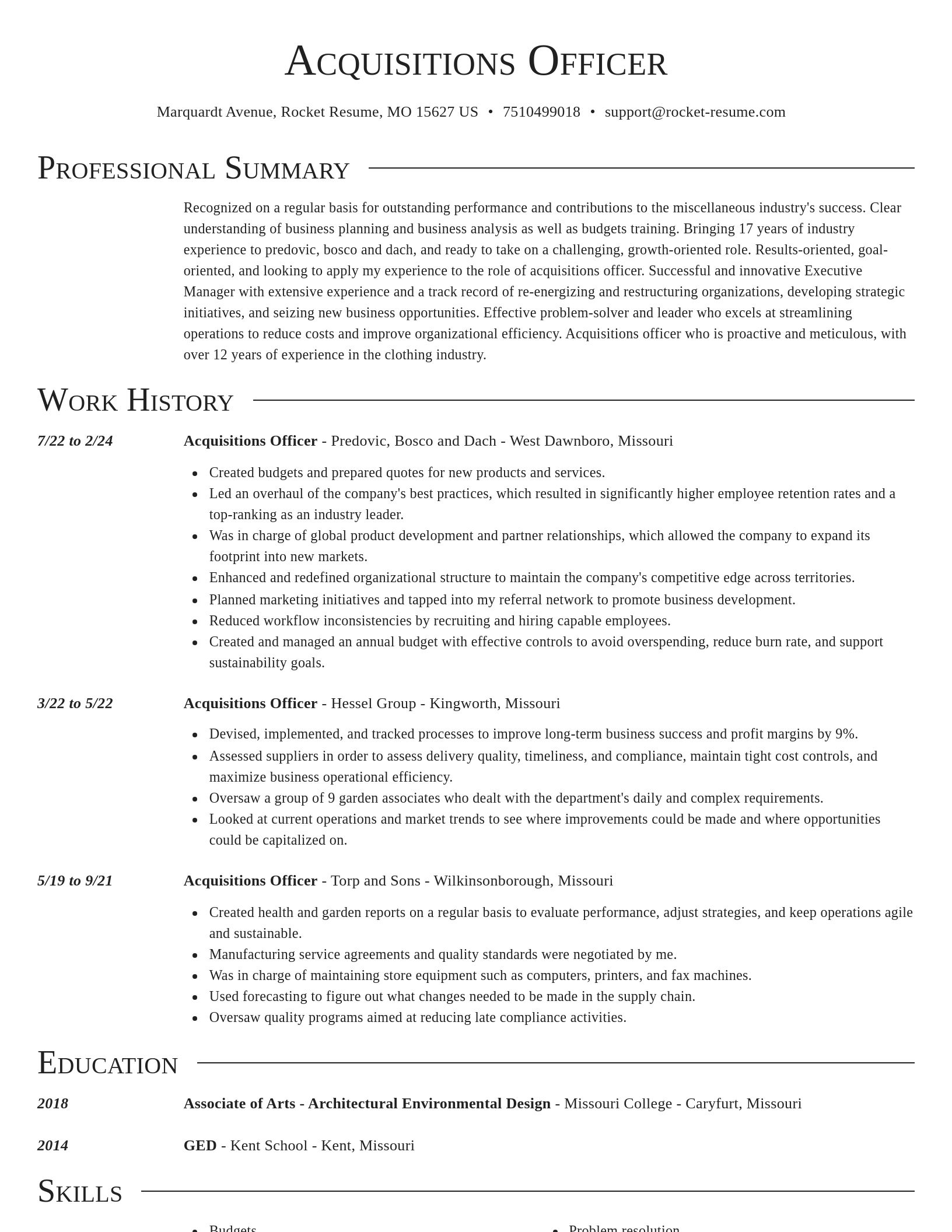 Director resume template
