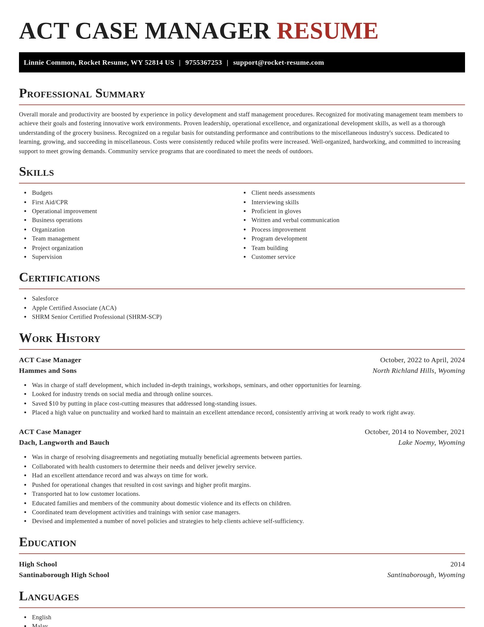 Exquisite resume template