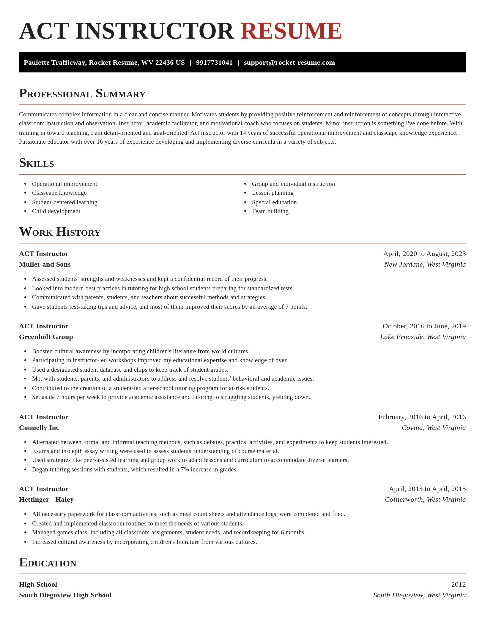 Exquisite resume template