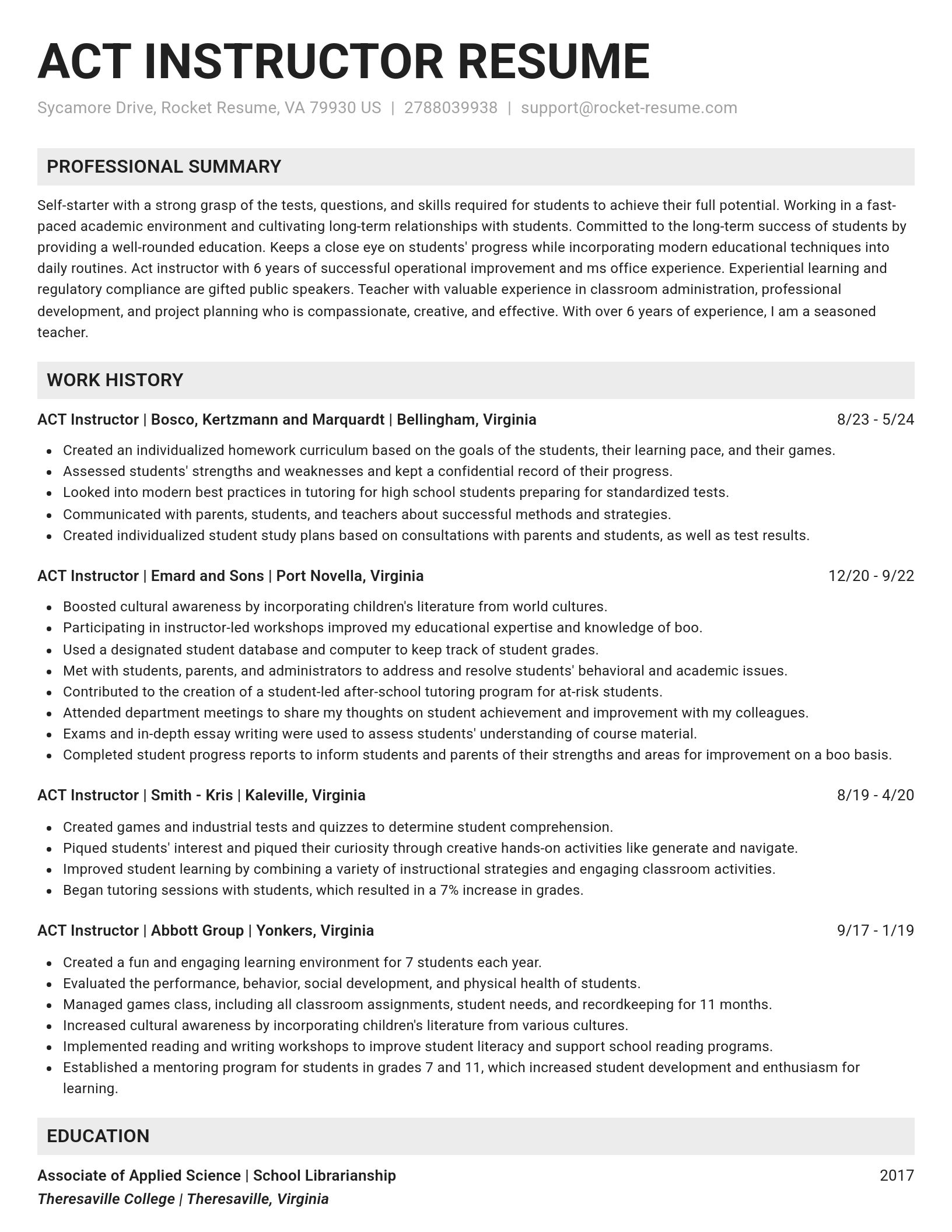 Genius resume template
