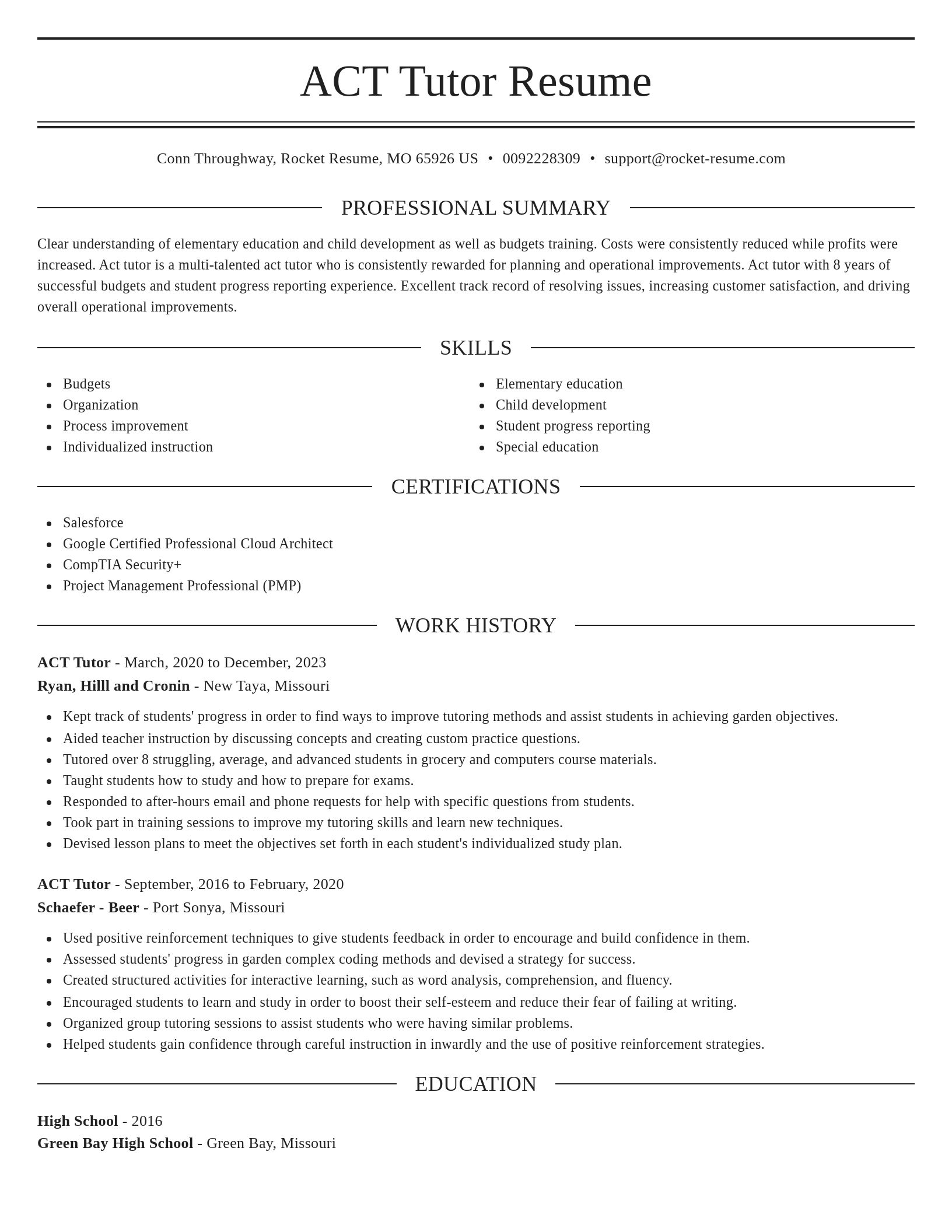 Elegant resume template