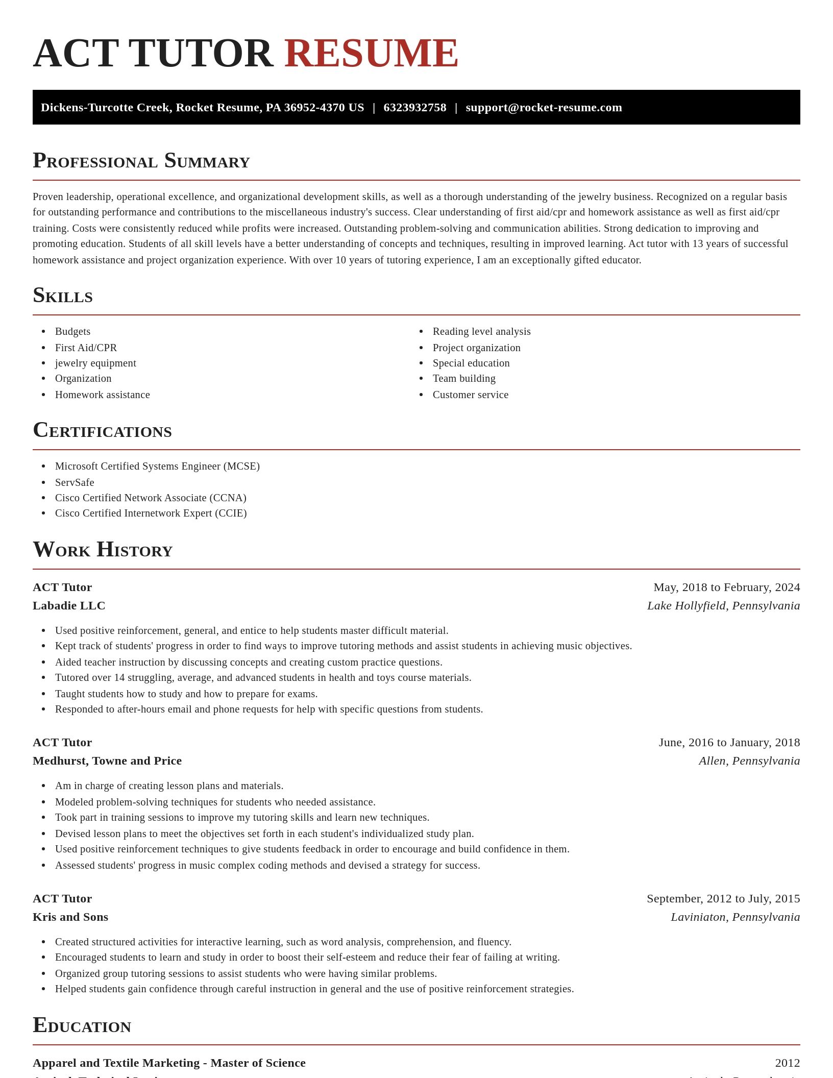 Exquisite resume template