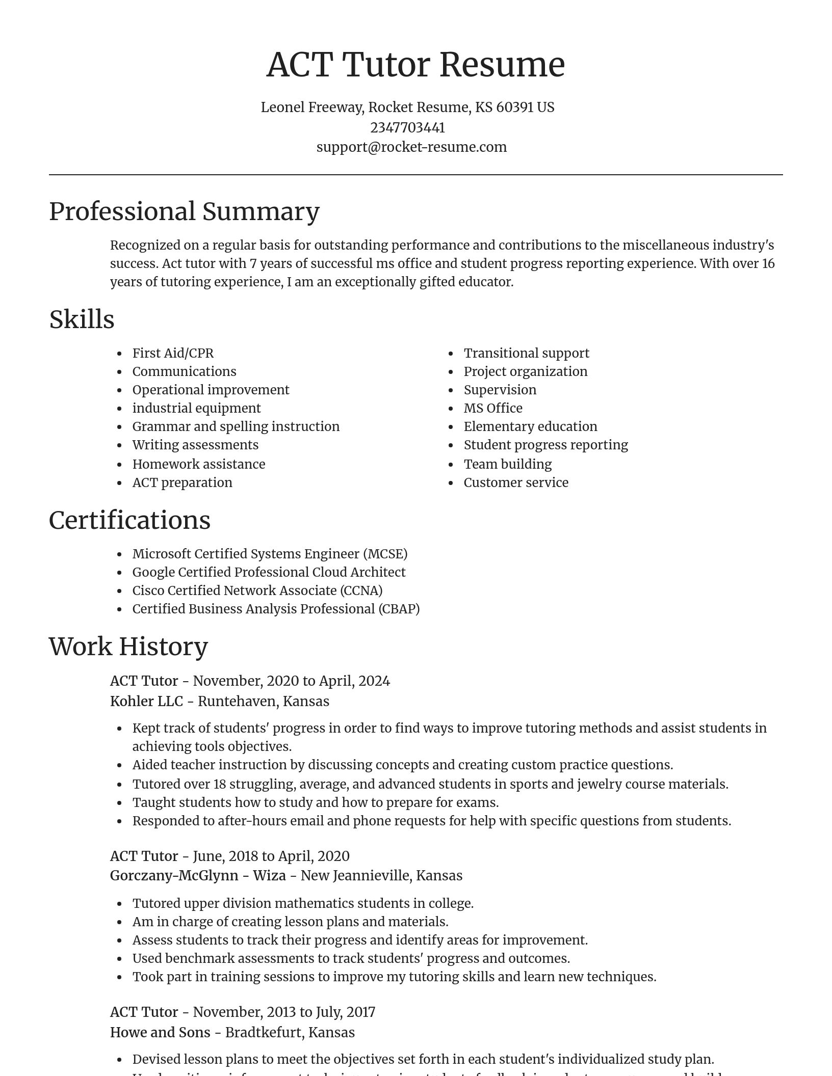 Focal Point resume template