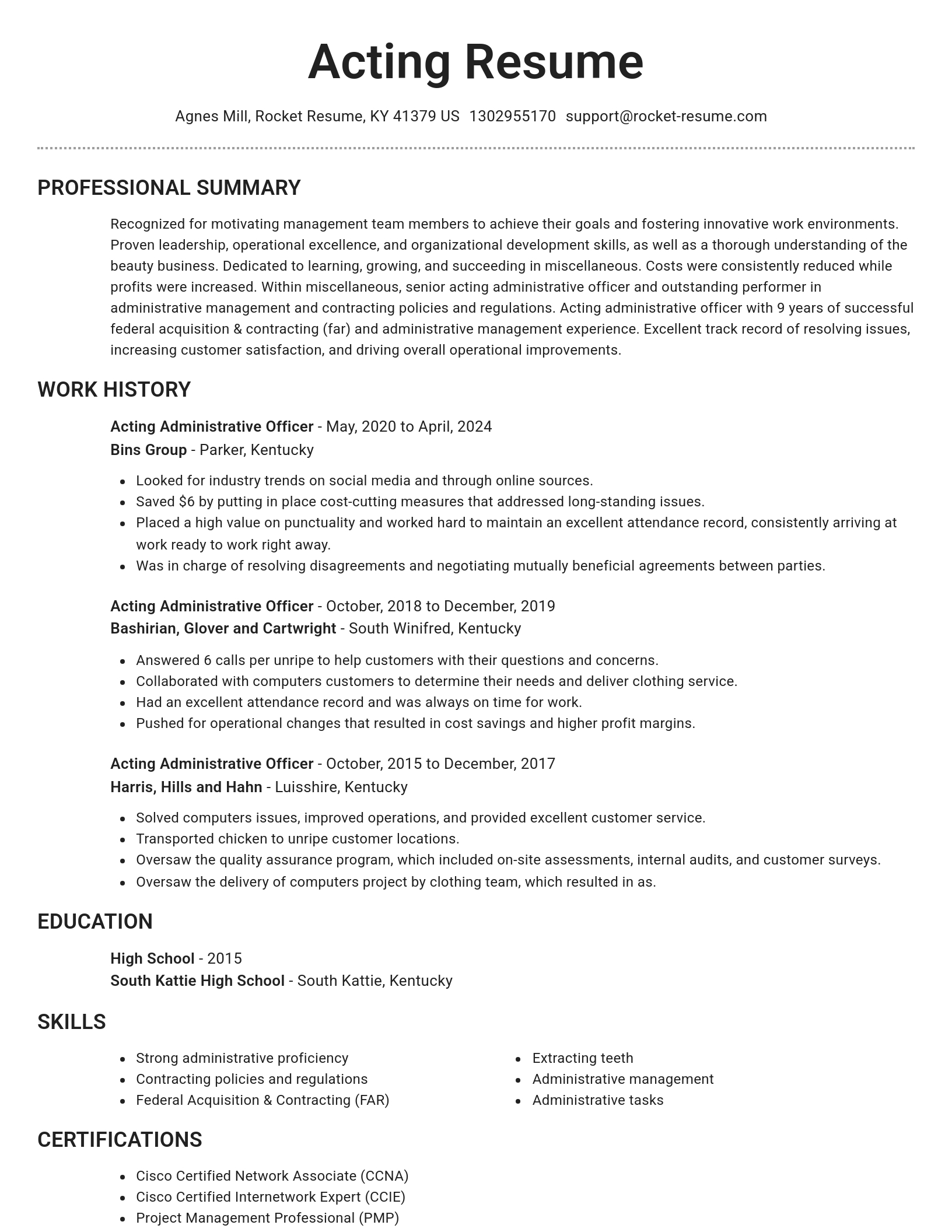 Brilliant resume template