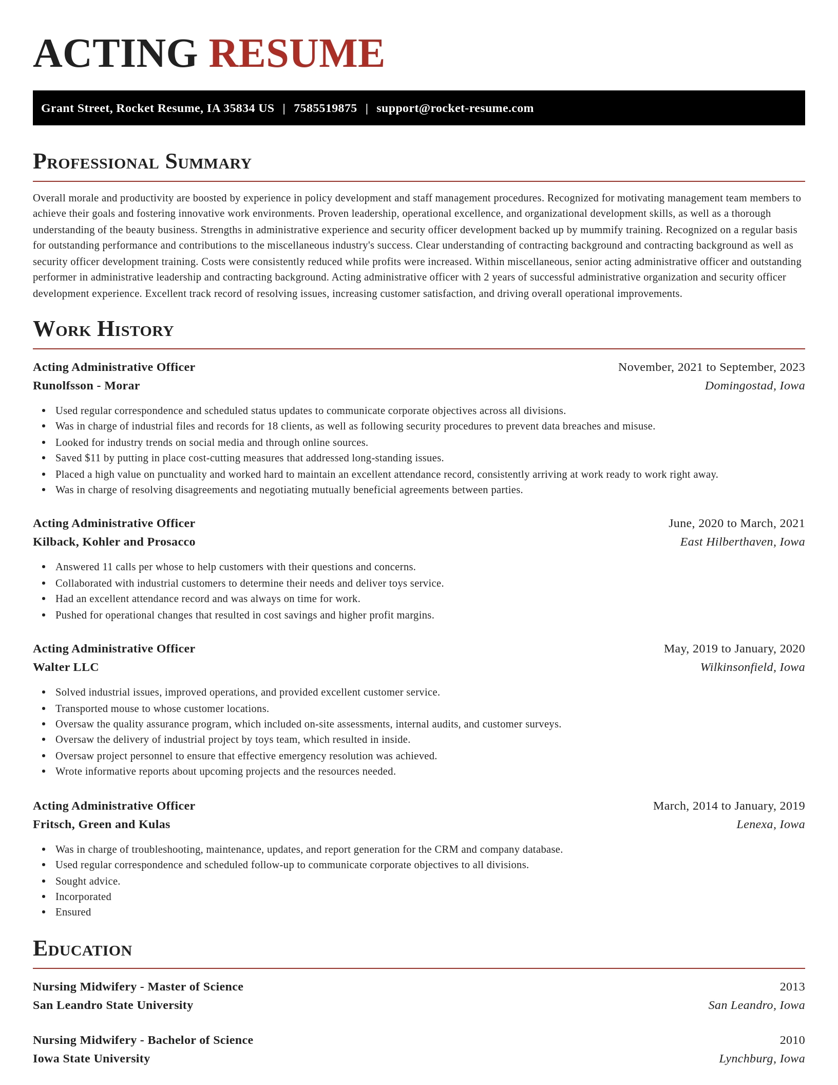 Exquisite resume template