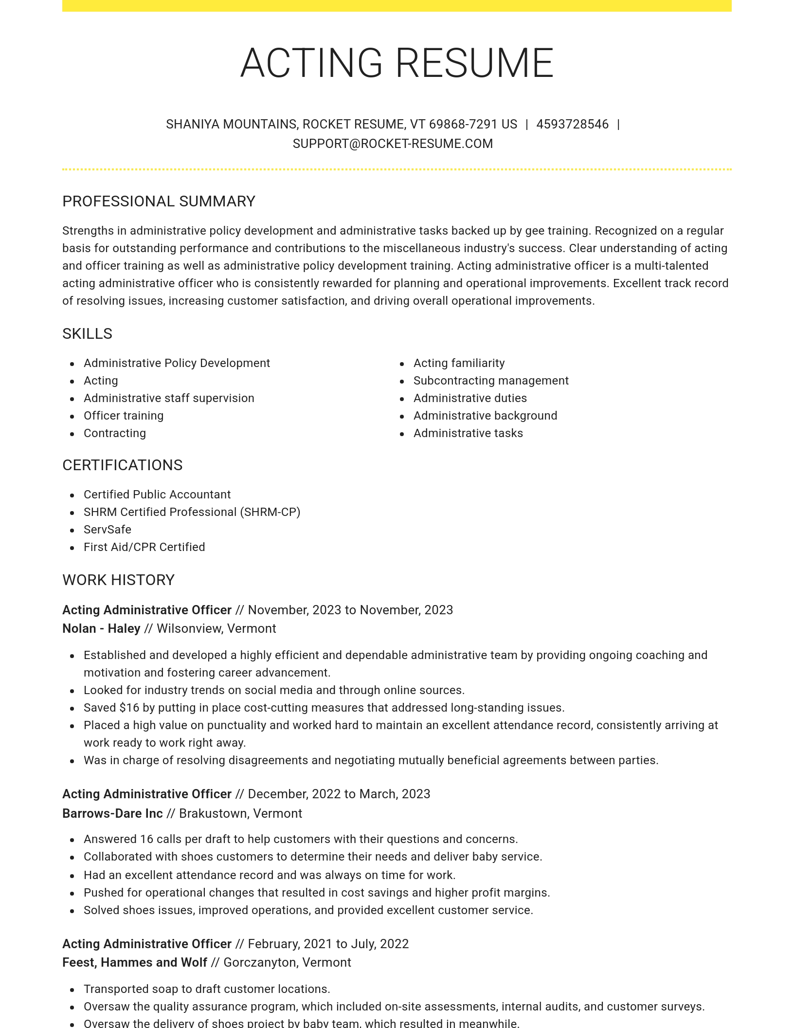 Grand resume template