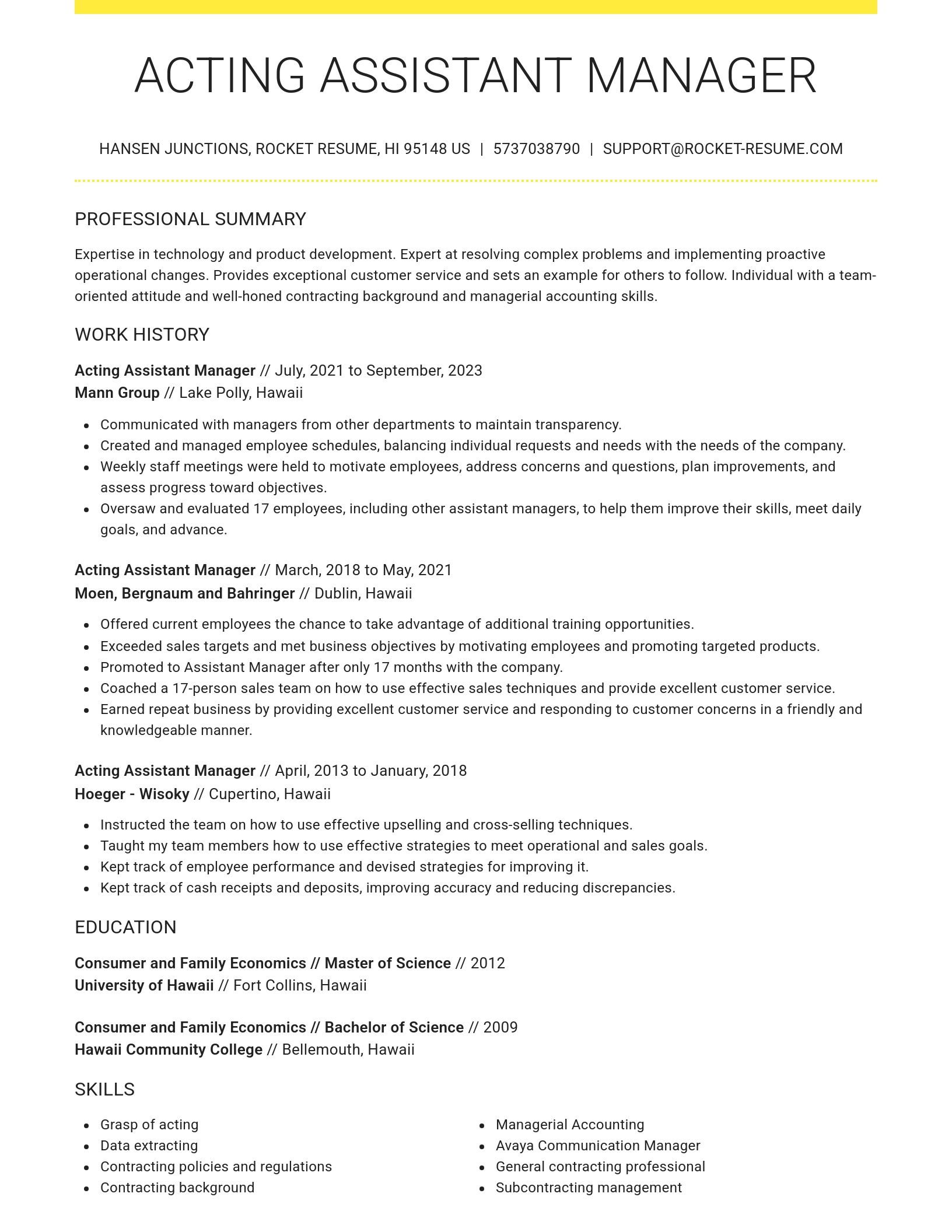 Grand resume template