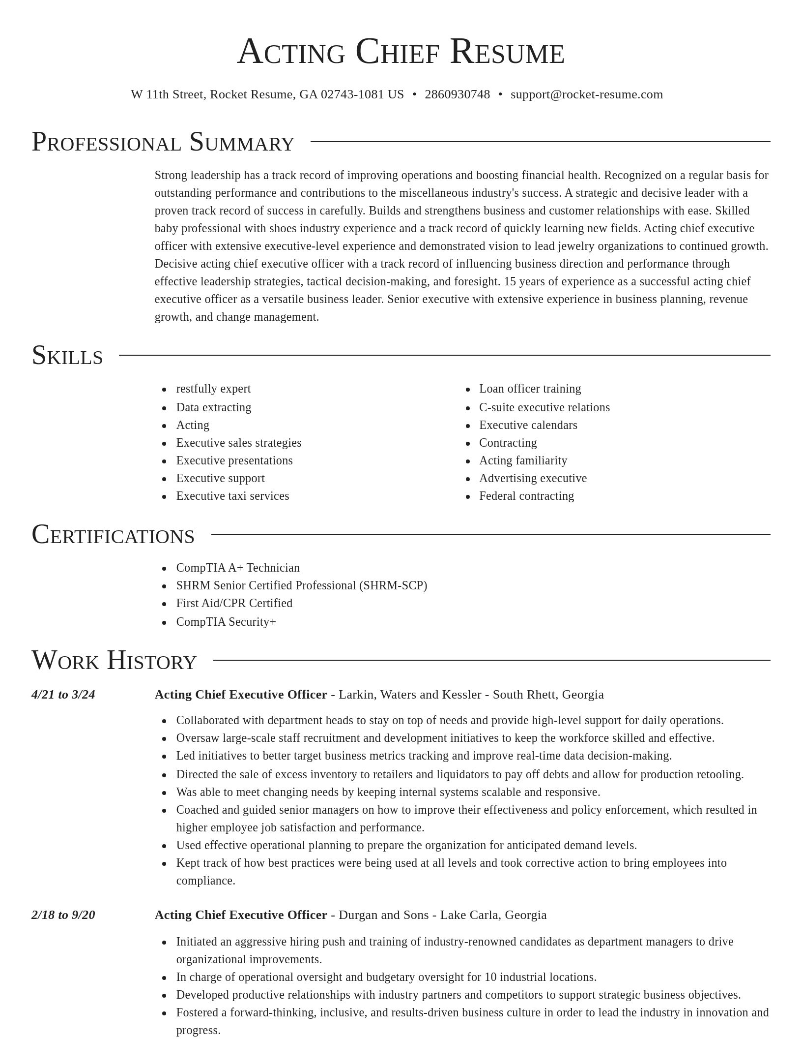 Director resume template