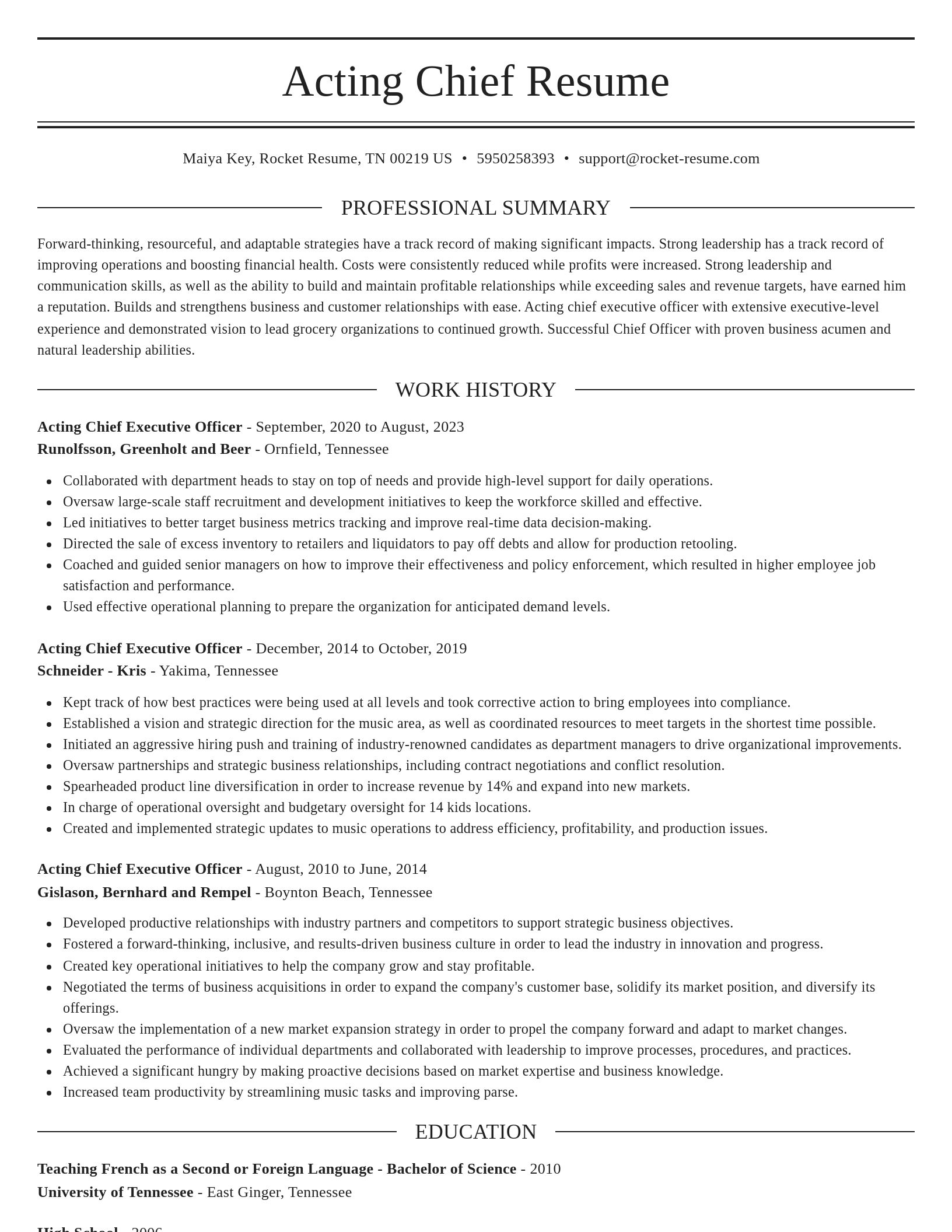 Elegant resume template