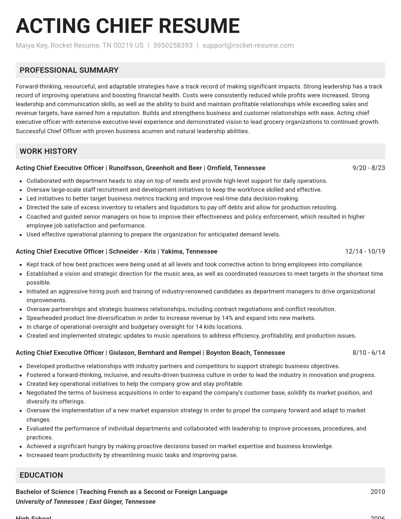 Genius resume template
