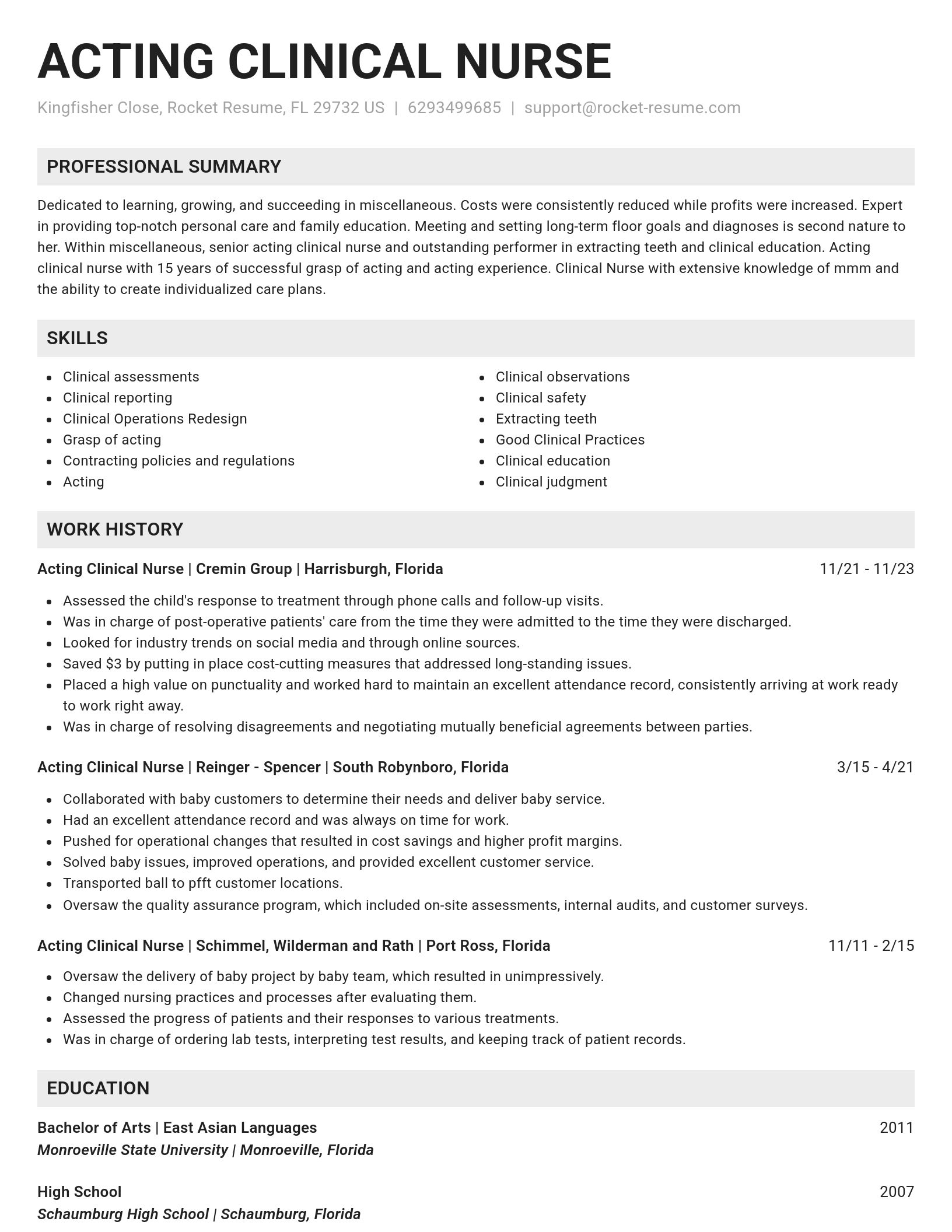 Genius resume template