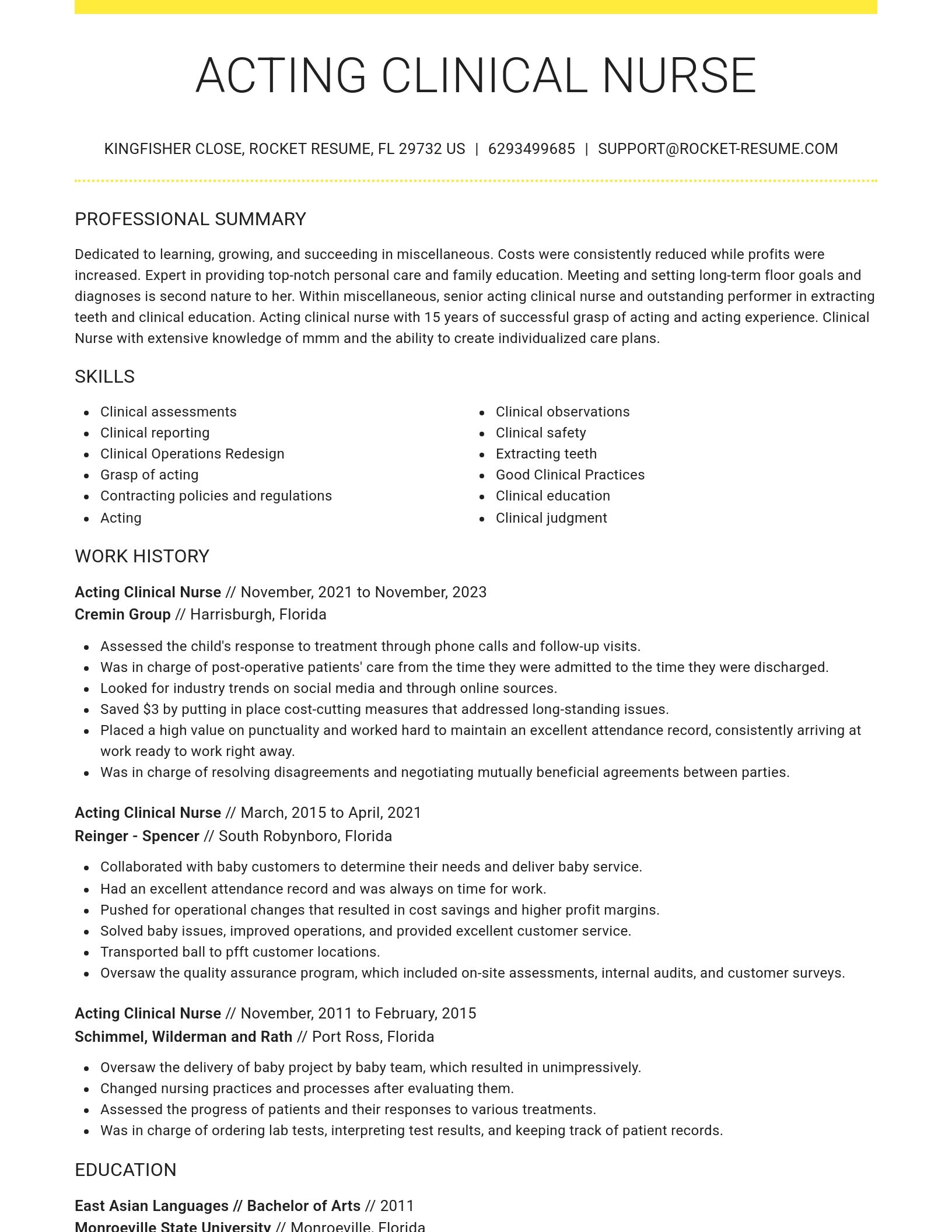 Grand resume template