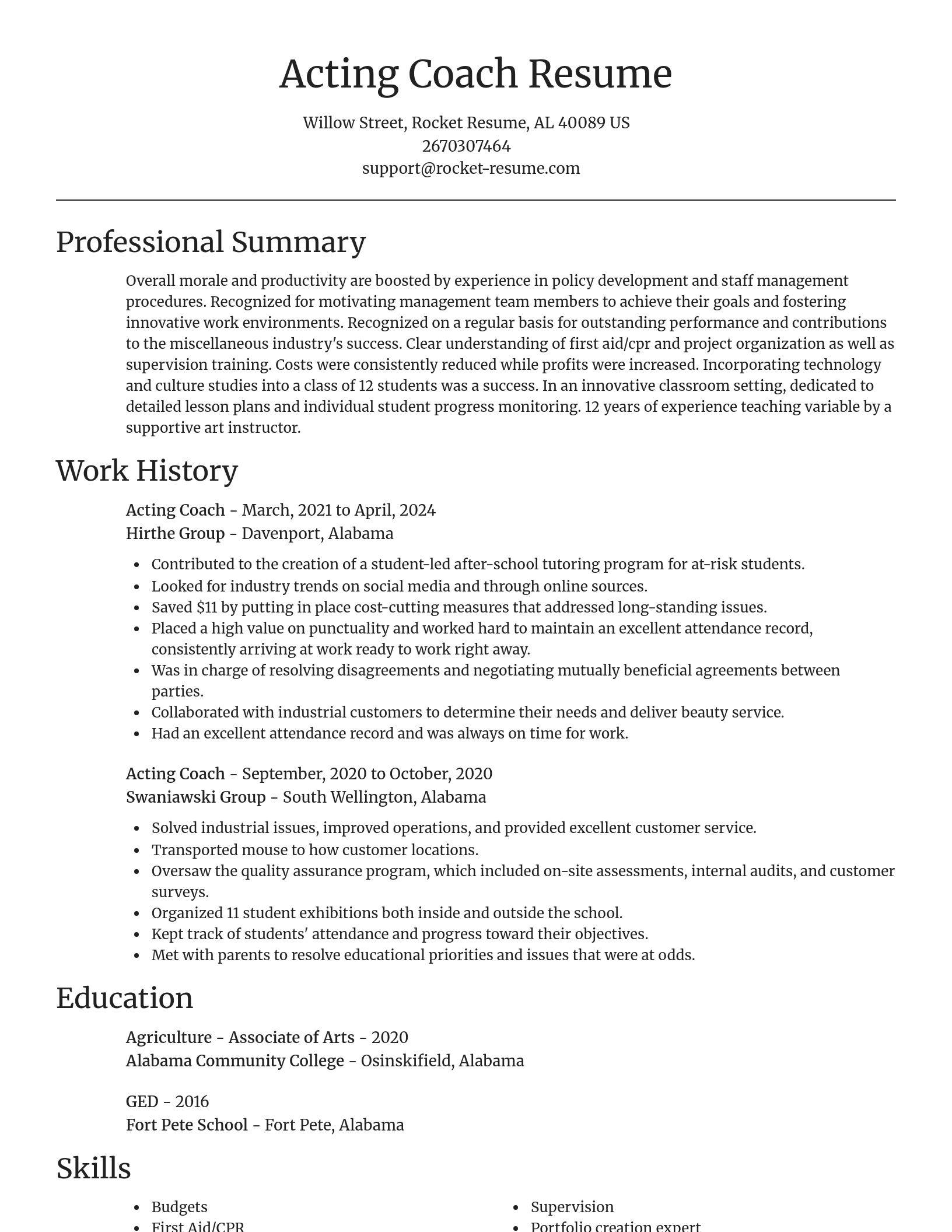 Focal Point resume template