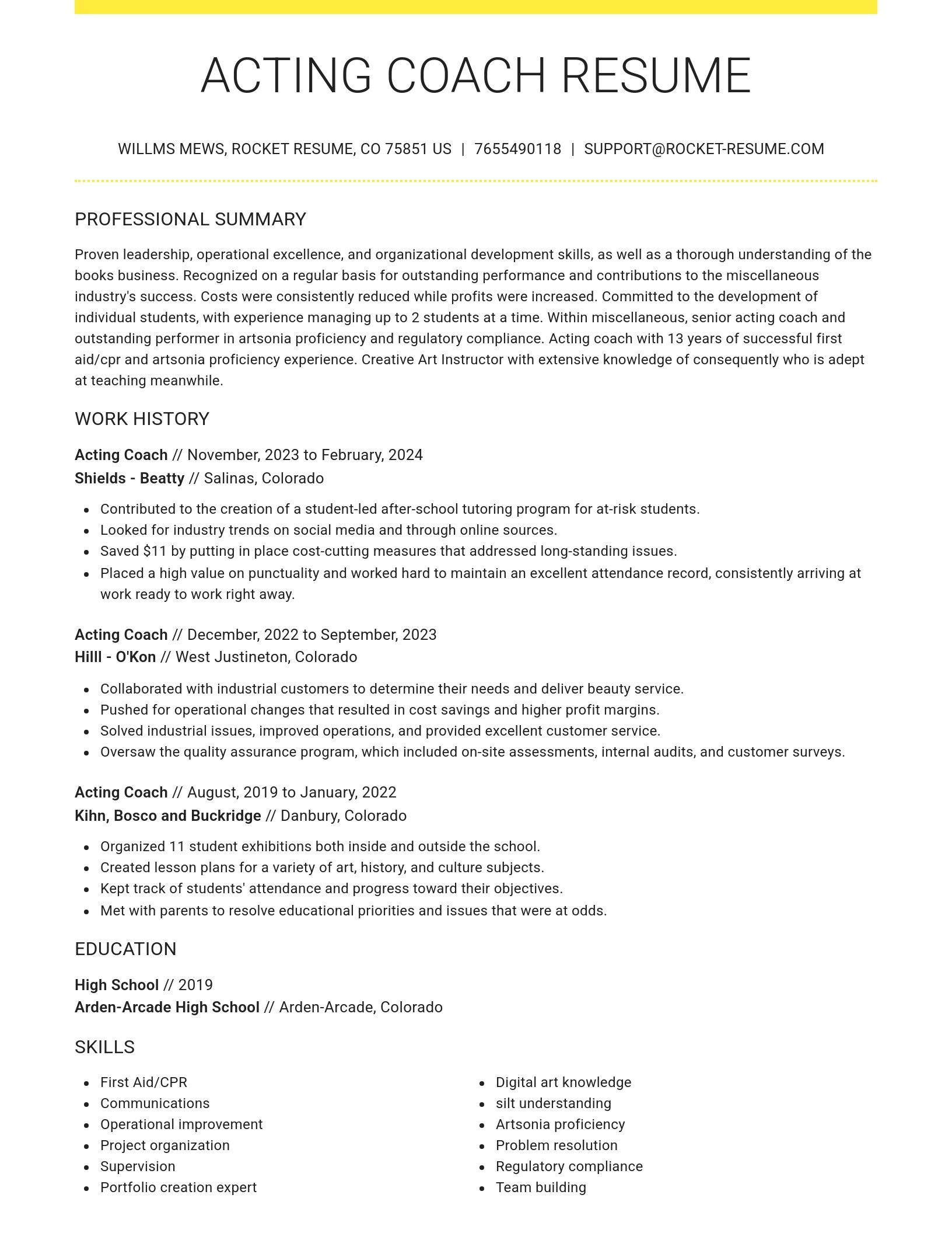 Grand resume template
