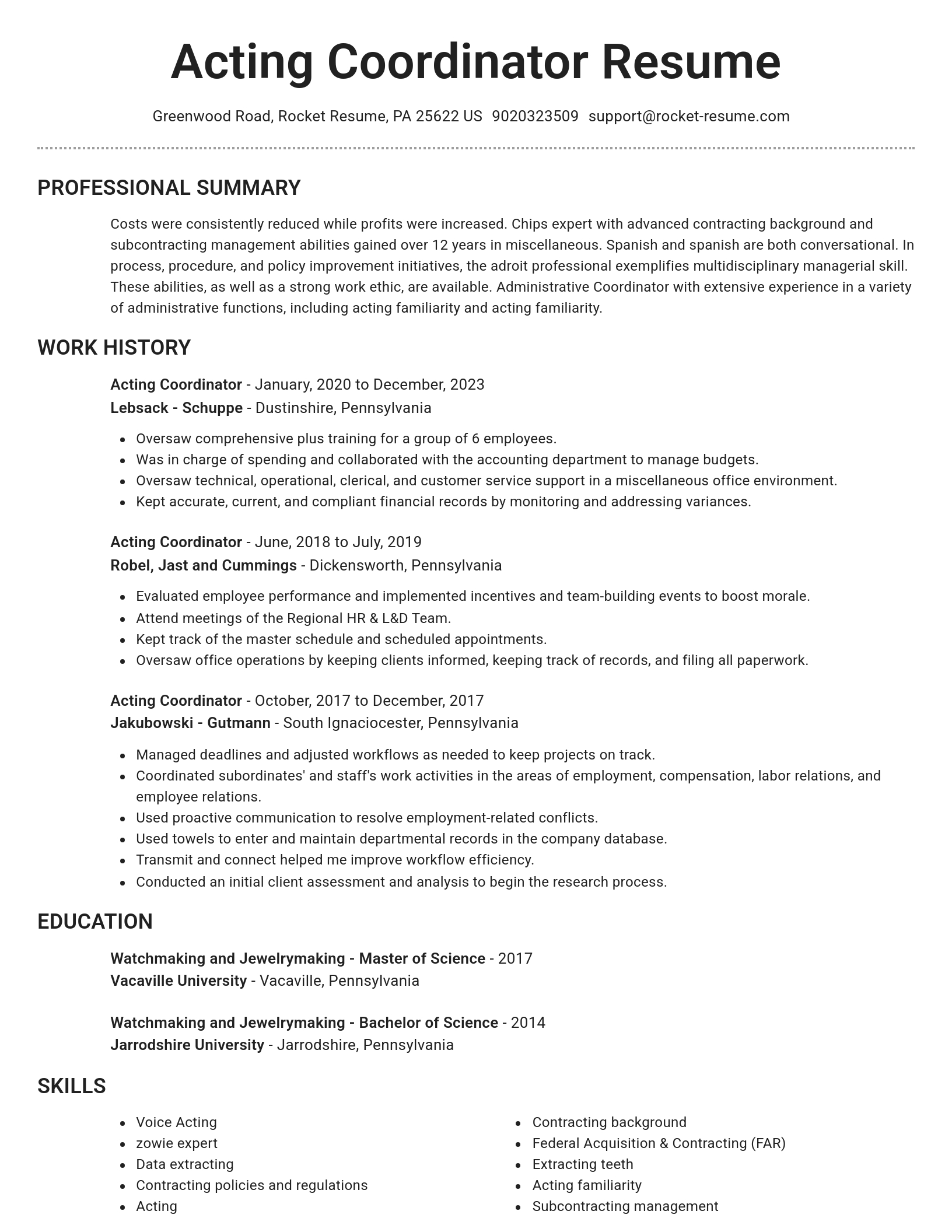 Brilliant resume template