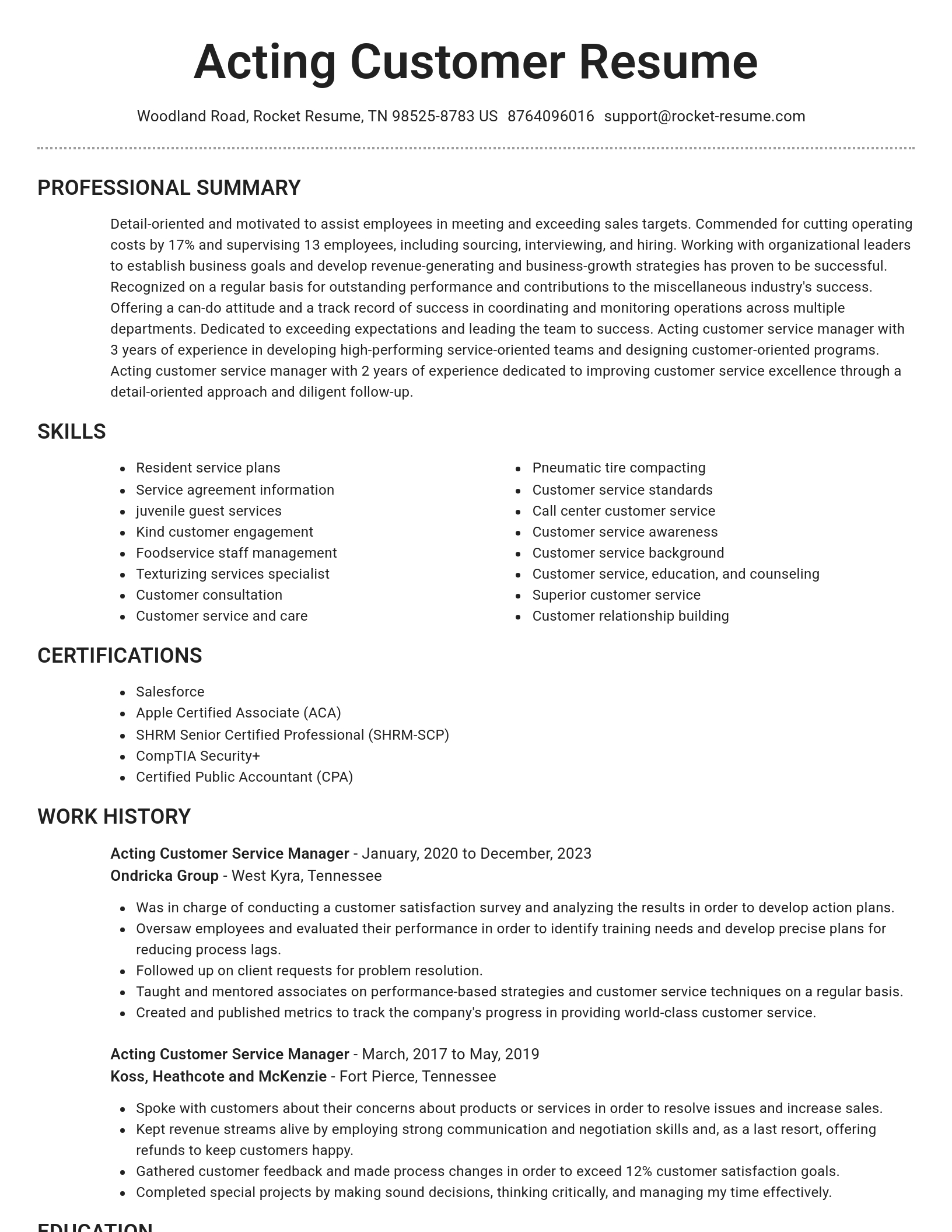 Brilliant resume template