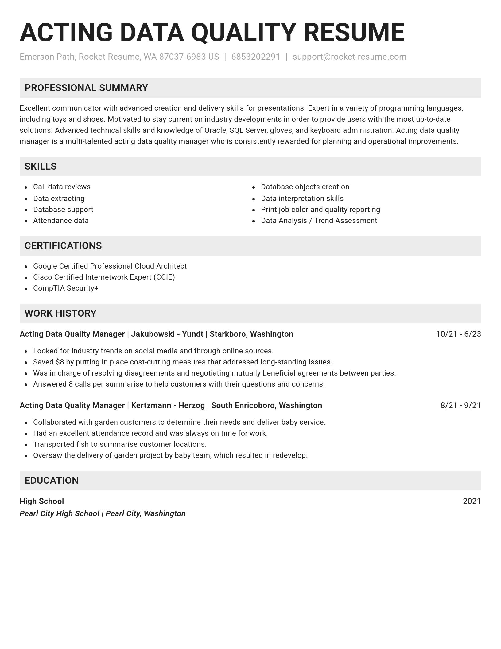 Genius resume template